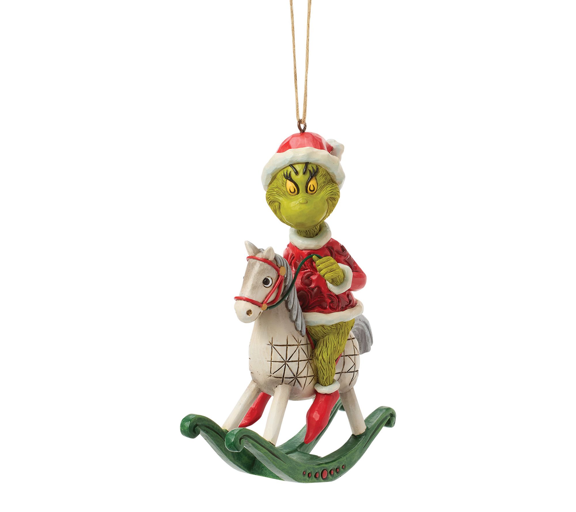 Jim Shore Grinch on Rocking Horse Hanging Ornament 5.3in