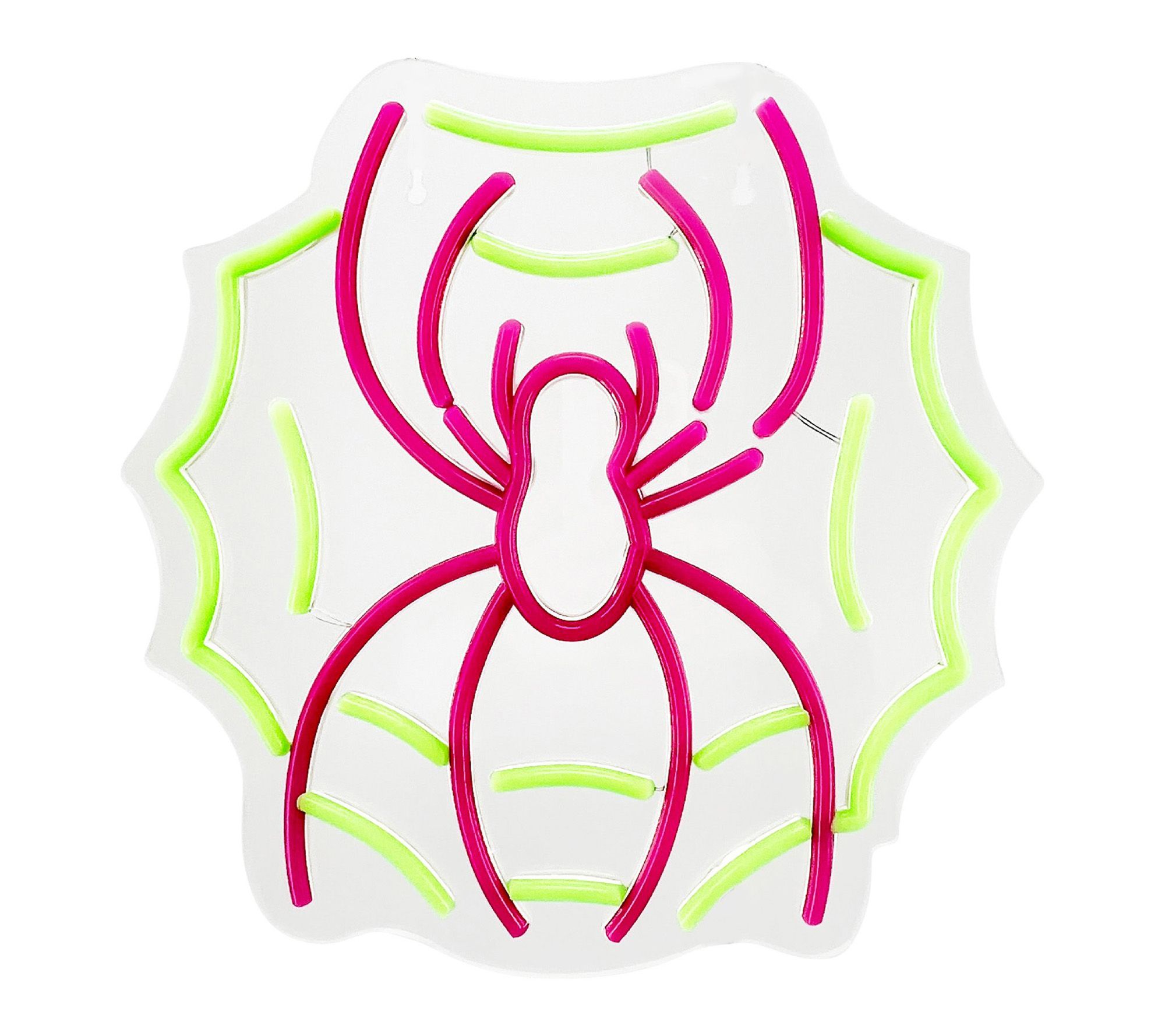 Haunted Hill Farm 11-in. Neon LED Spider Web Wall Decoration