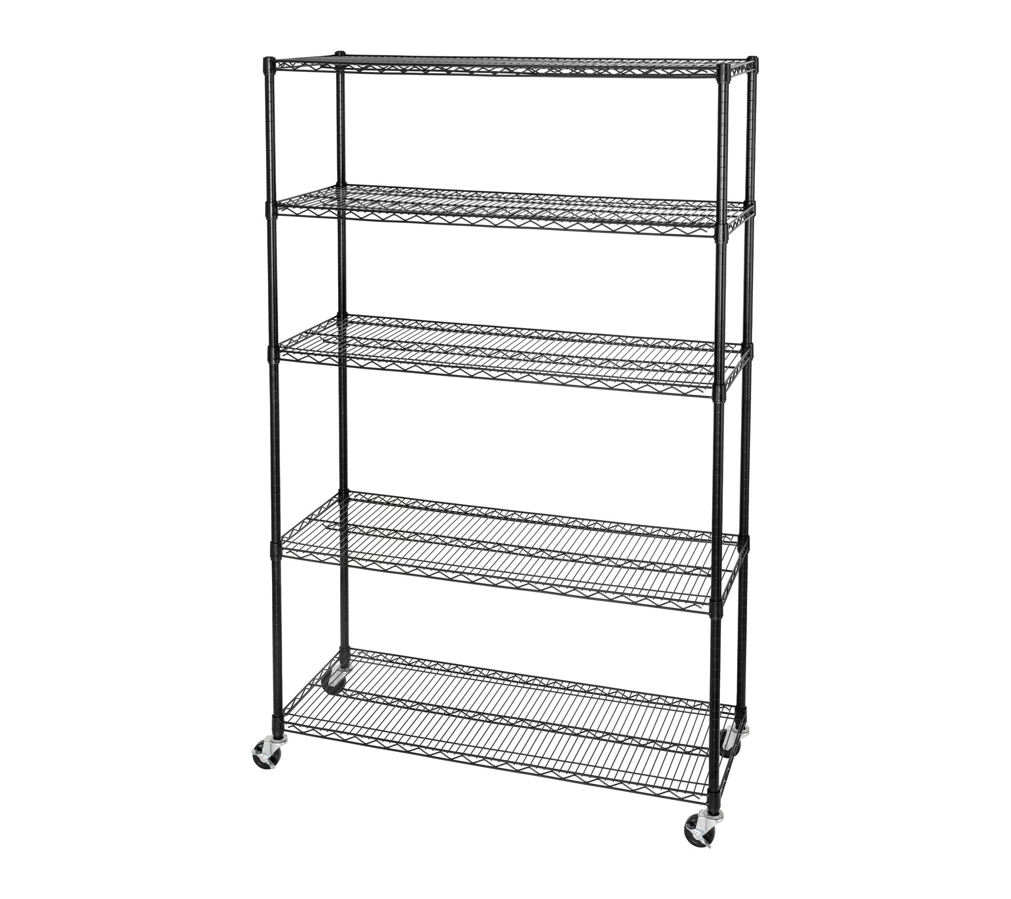 Seville Classics 5 Tier Wire Shelving, 48" W x 18" D x 75" H