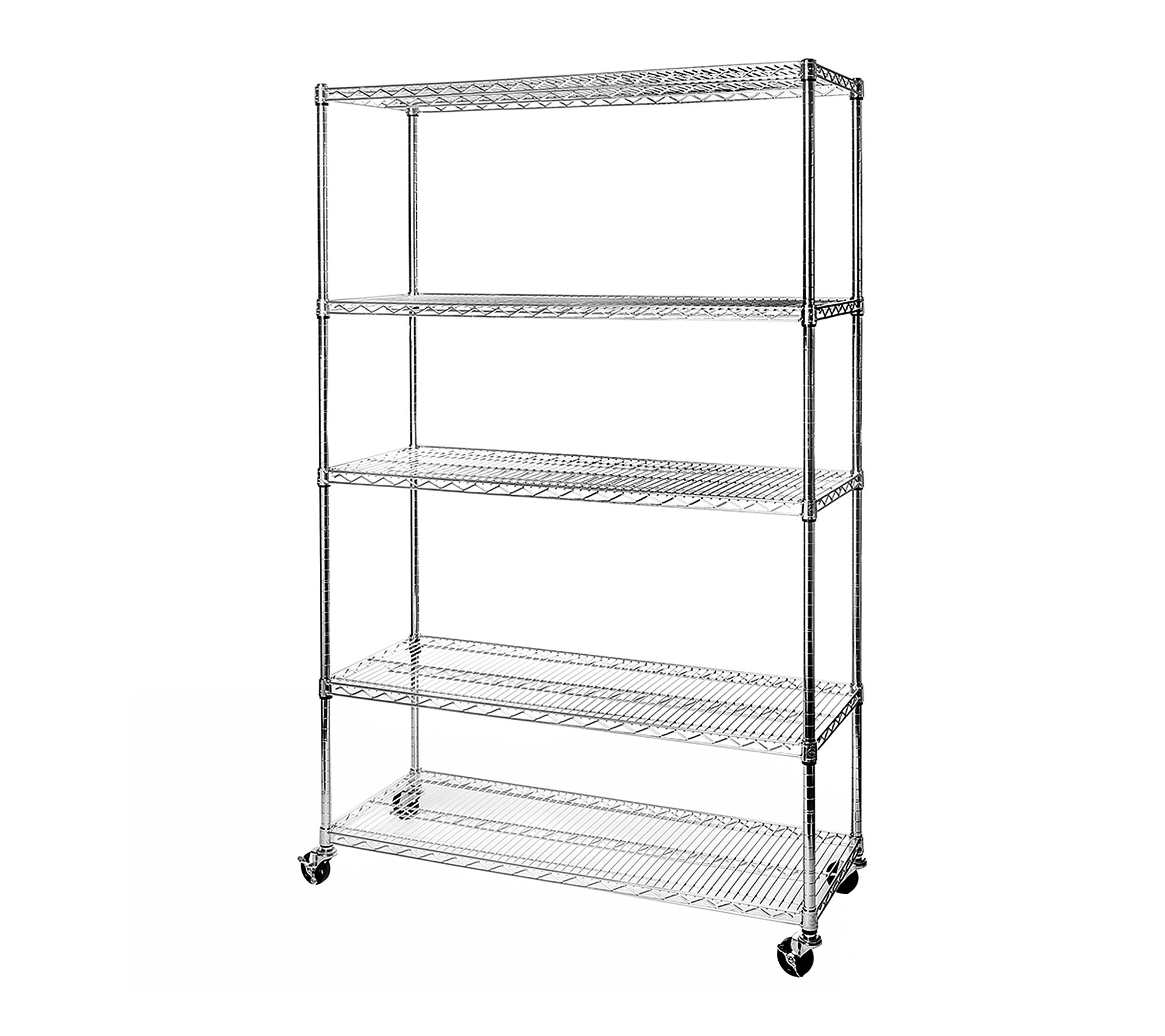 Seville Classics 5 Tier Wire Shelving, 48" W x 18" D x 75" H