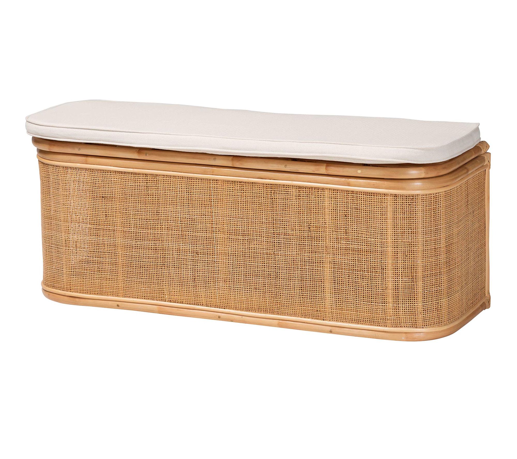 bali & pari Ishana Natural Rattan Storage Bench
