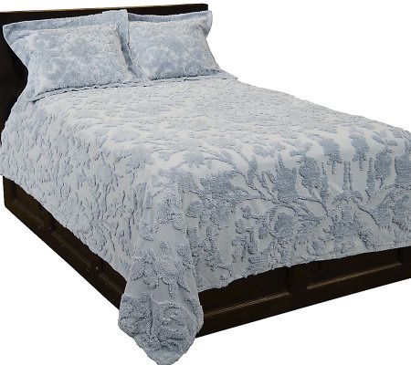 Amadeus Elegance 100% Cotton Chenille Bedspread Set - QVC.com