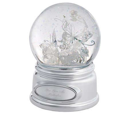 Things Remembered Butterfly Water Globe - QVC.com