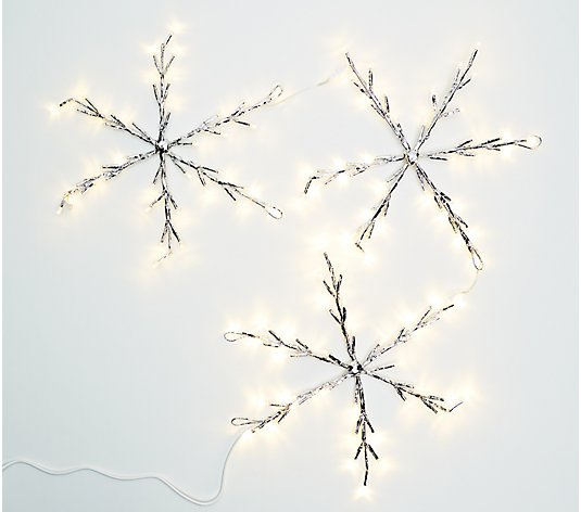 Bethlehem Lights Metallic Lit Snowflakes