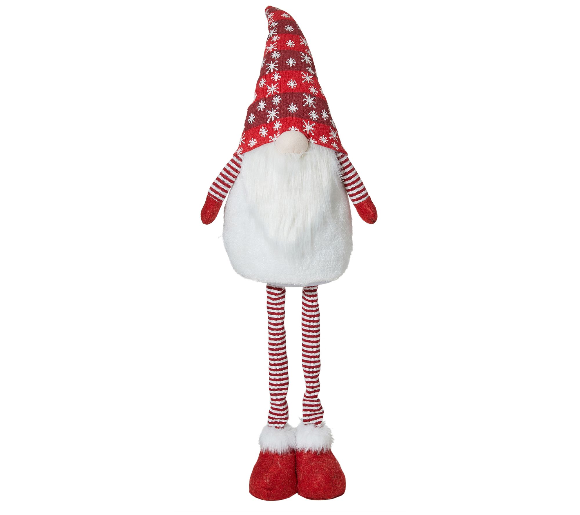 Glitzhome Telescoping Legs Tall and Friendly Ch ristmas Gnome - QVC.com