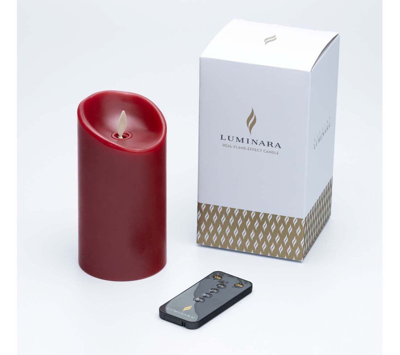 Luminara 5" Unscented Wax Flameless Candle 3"Dimeter w/Remote