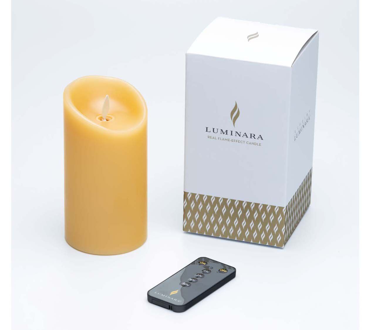 Luminara 5" Unscented Wax Flameless Candle 3"Dimeter w/Remote