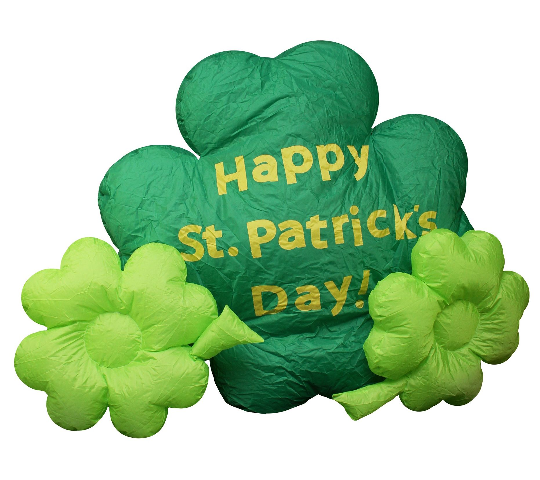 4' Inflatable Lighted St. Patrick's Day Shamrock Yard Art Deco