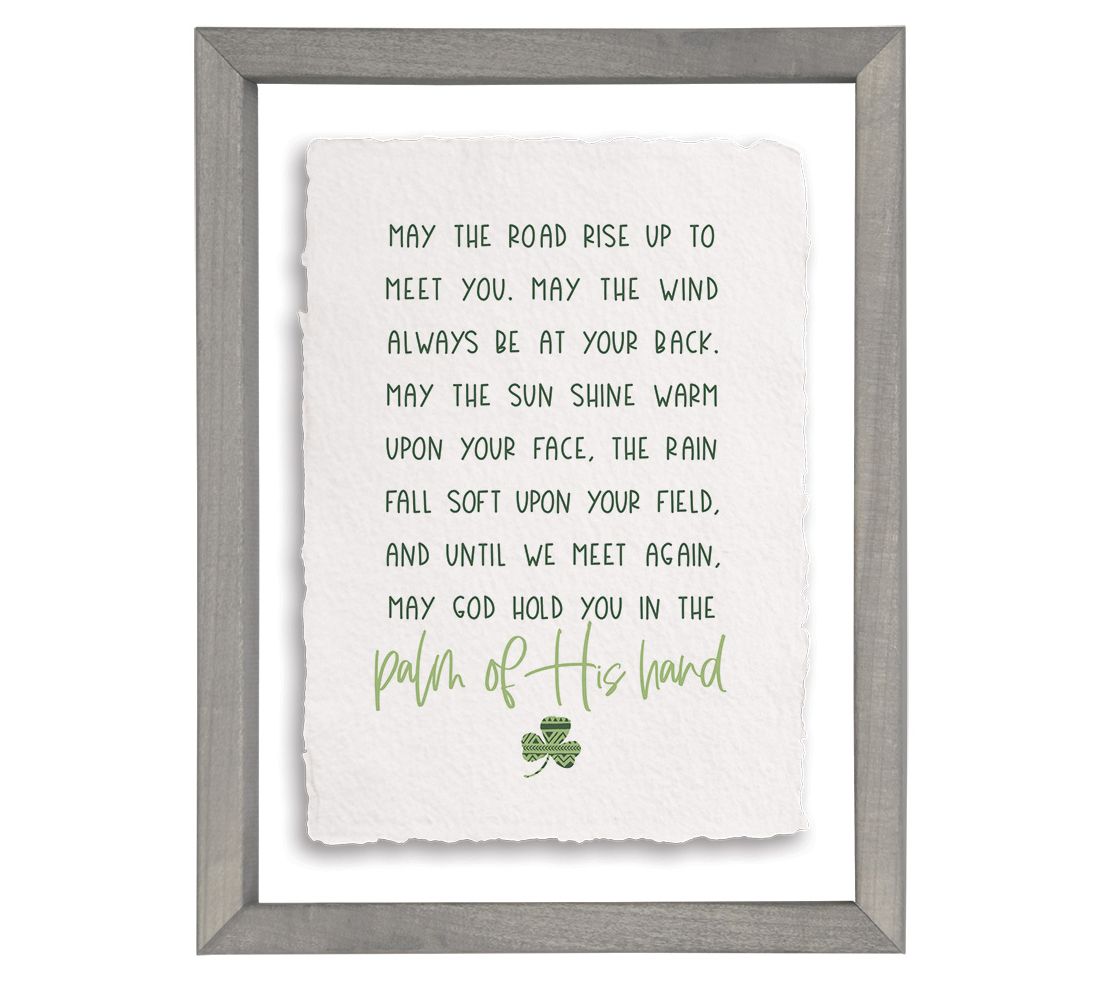 Sincere Surroundings 14" Palm of His Hand Floating Frame Art