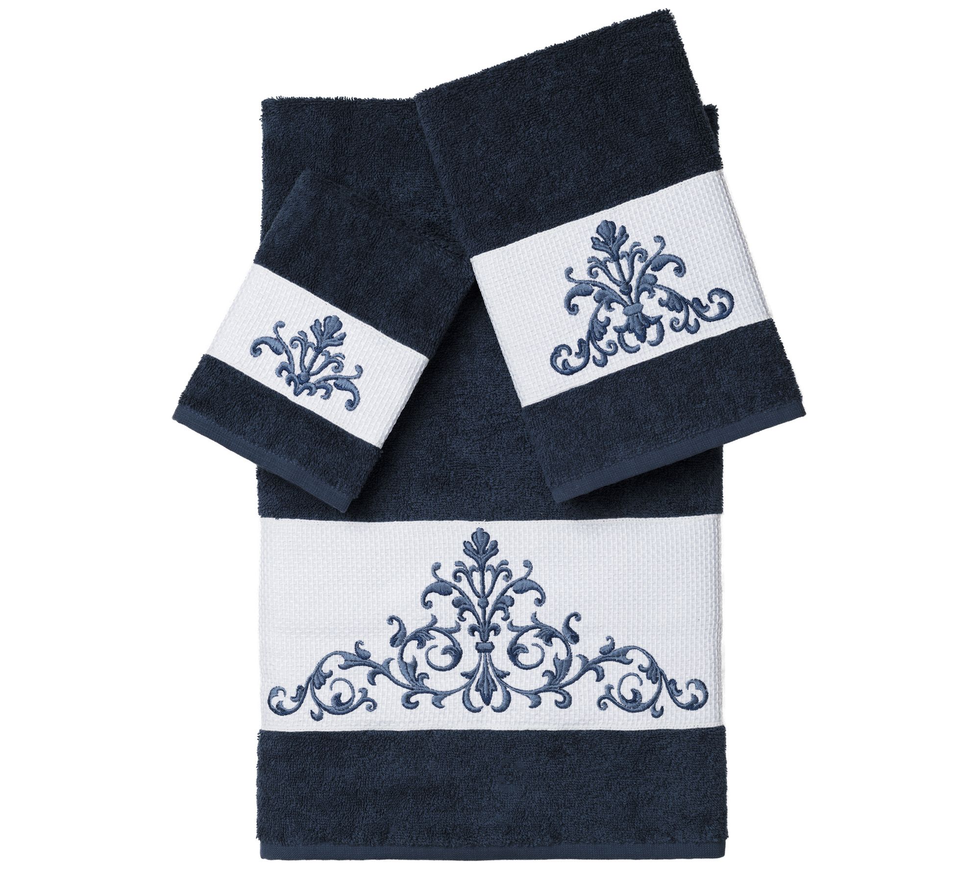 Linum Home Textiles Scarlet 3PC Embellished Towel Set