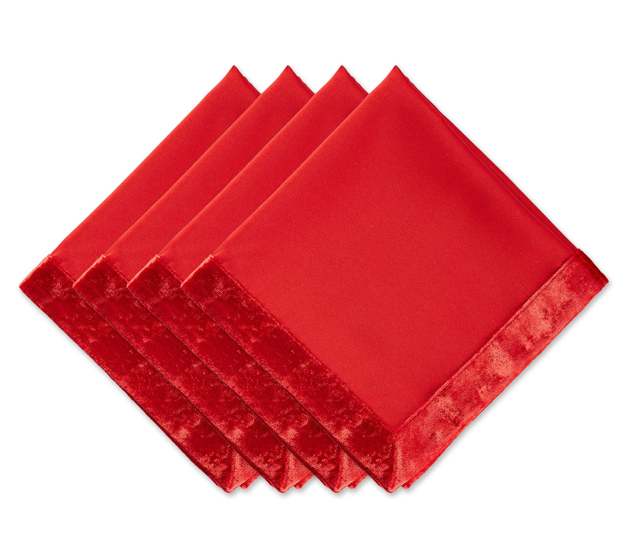 Design Imports Set of 4 Velvet Napkins