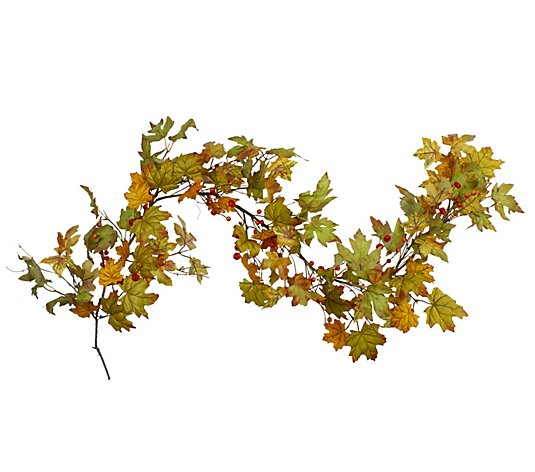 Northlight 5' x 6" Leaves & Berries Thanksgiving Garland