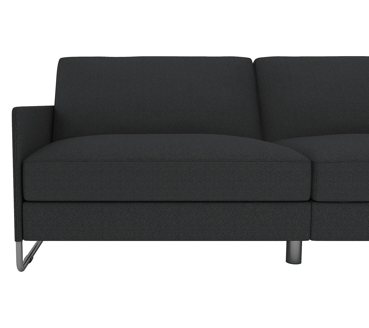 DHP Luna Convertible Gray Linen Futon