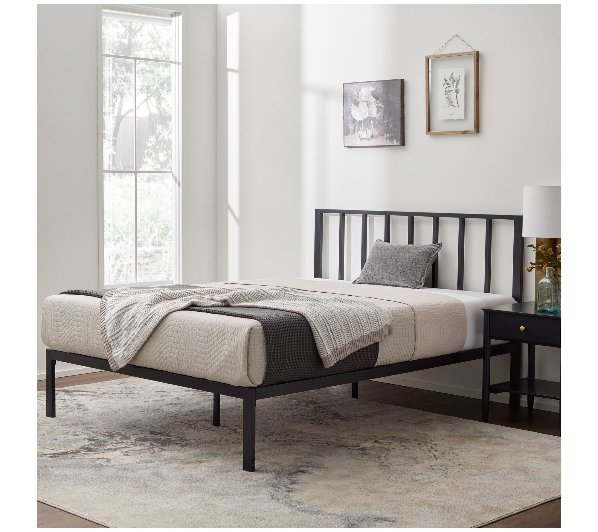 Brookside nora metal and deals wood platform bed