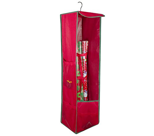 Northlight 36" Vertical Red/Green Hanging Storage Bag