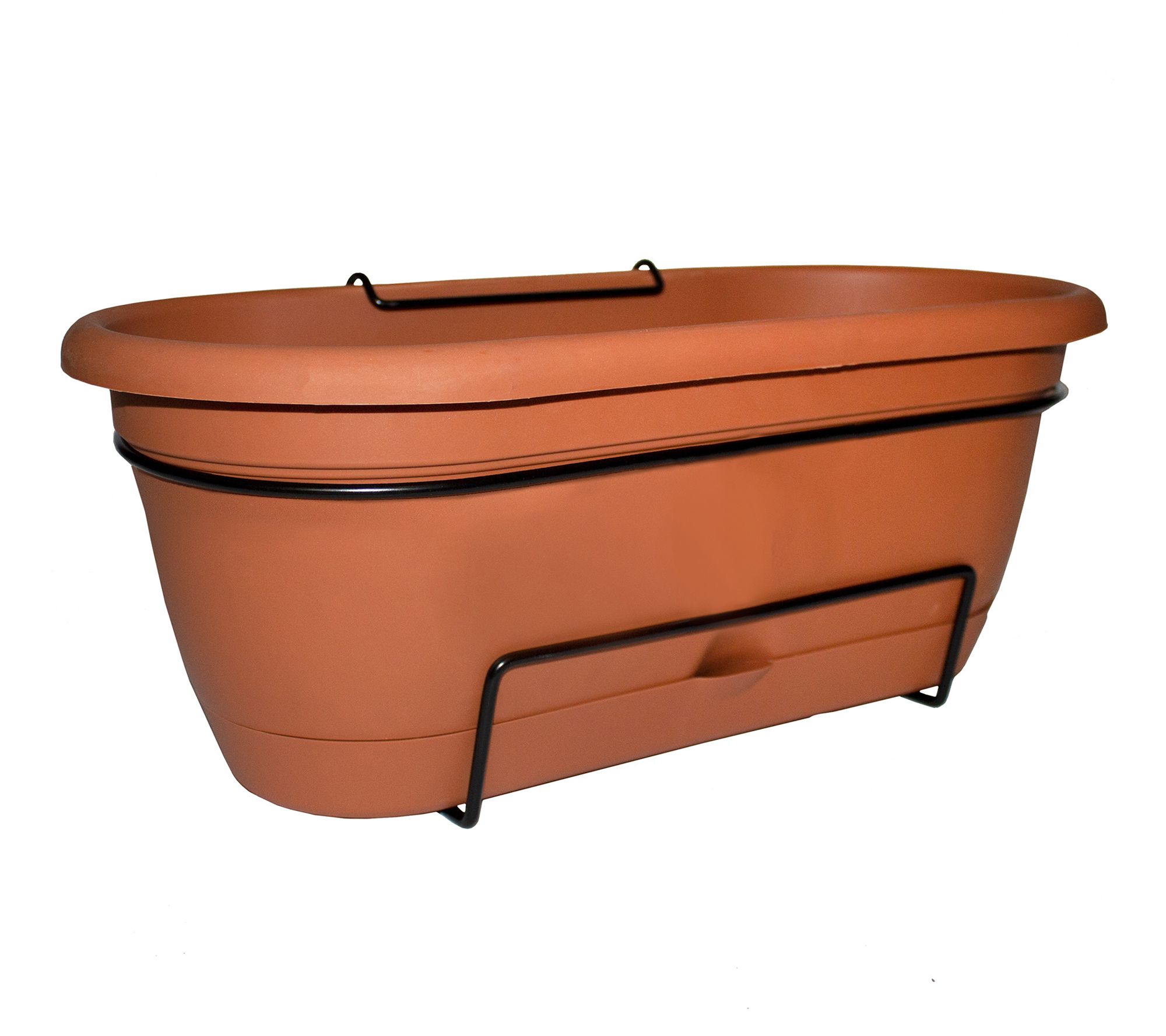 Bloem Lucca Self Watering Oval Window Box Planter: 18"