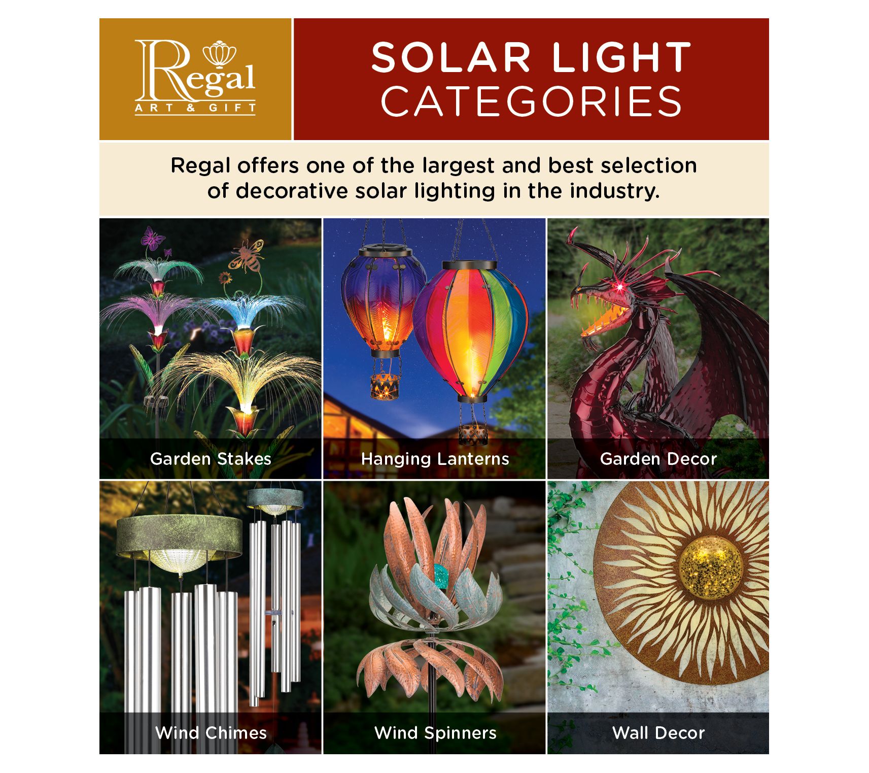 Regal art and gift store solar light