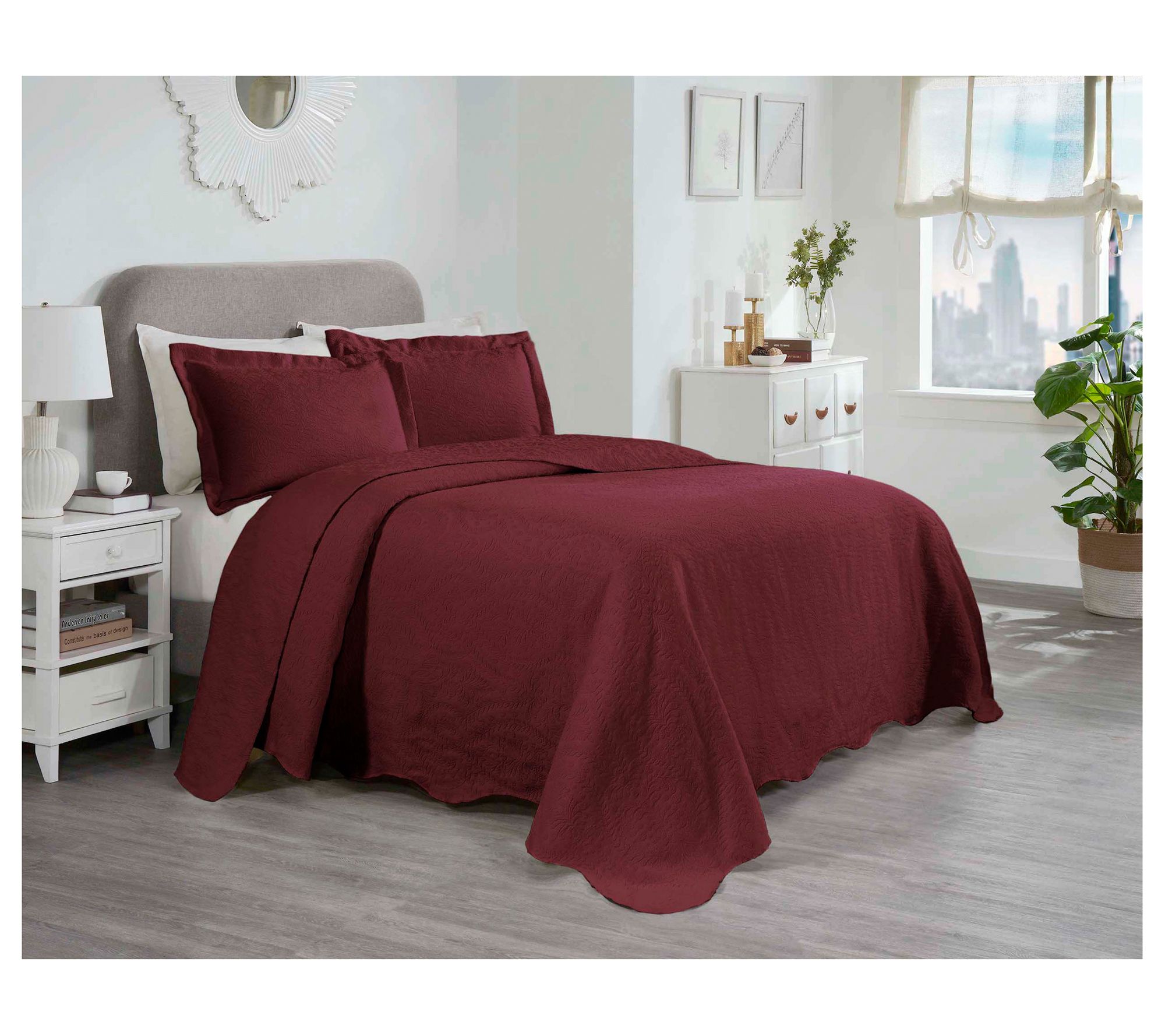 Superior Aspen Cotton Blend Medium Weight Bedspread Set- King
