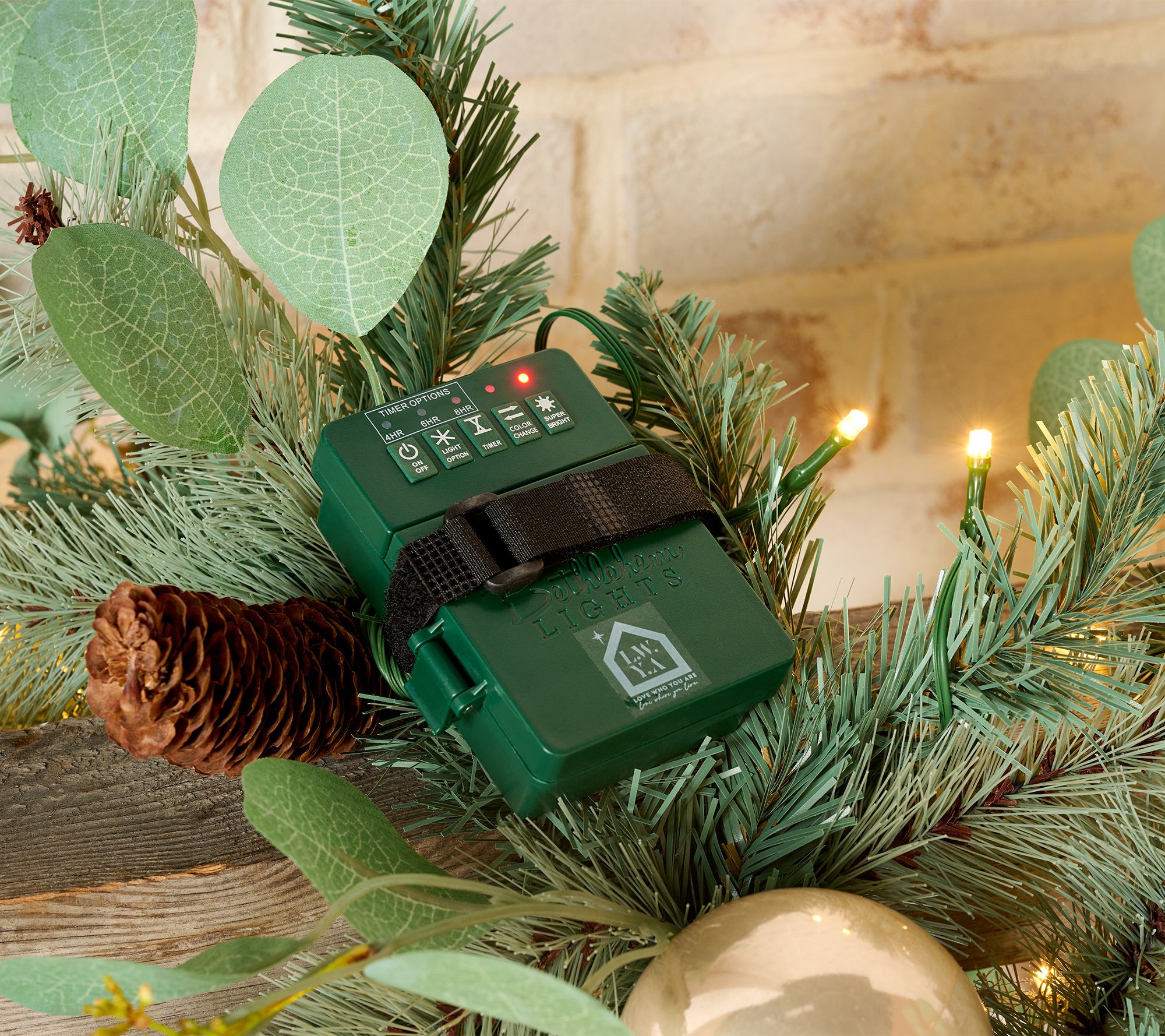 9' Oversized Illuminated Ornament Garland by Kim Gravel