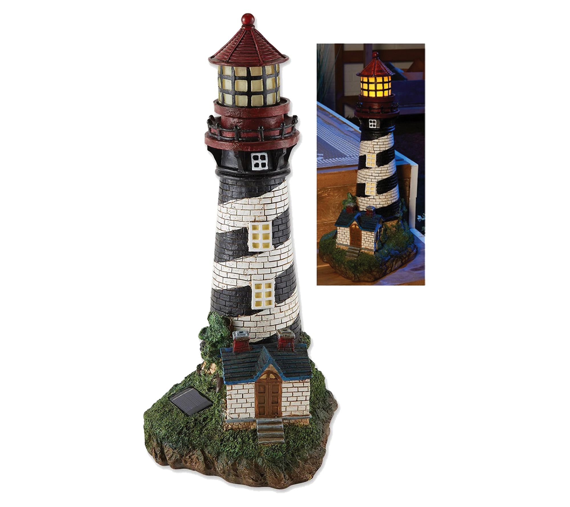 Santa's Workshop 19" Resin Solar Lighthouse