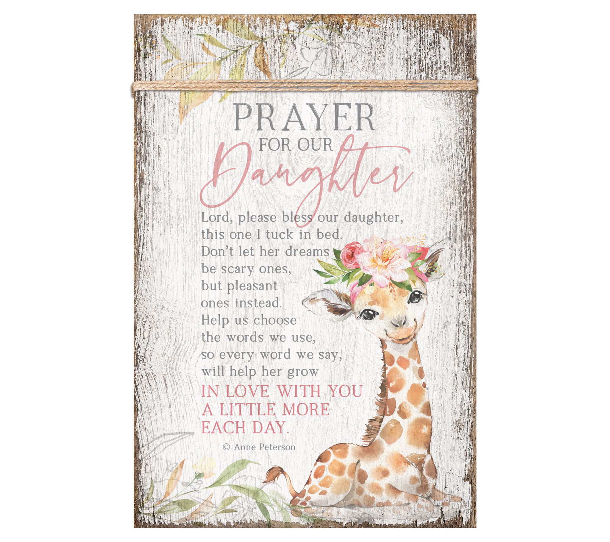 Dexsa Prayer For Our Daughter Wood Plaque withEasel
