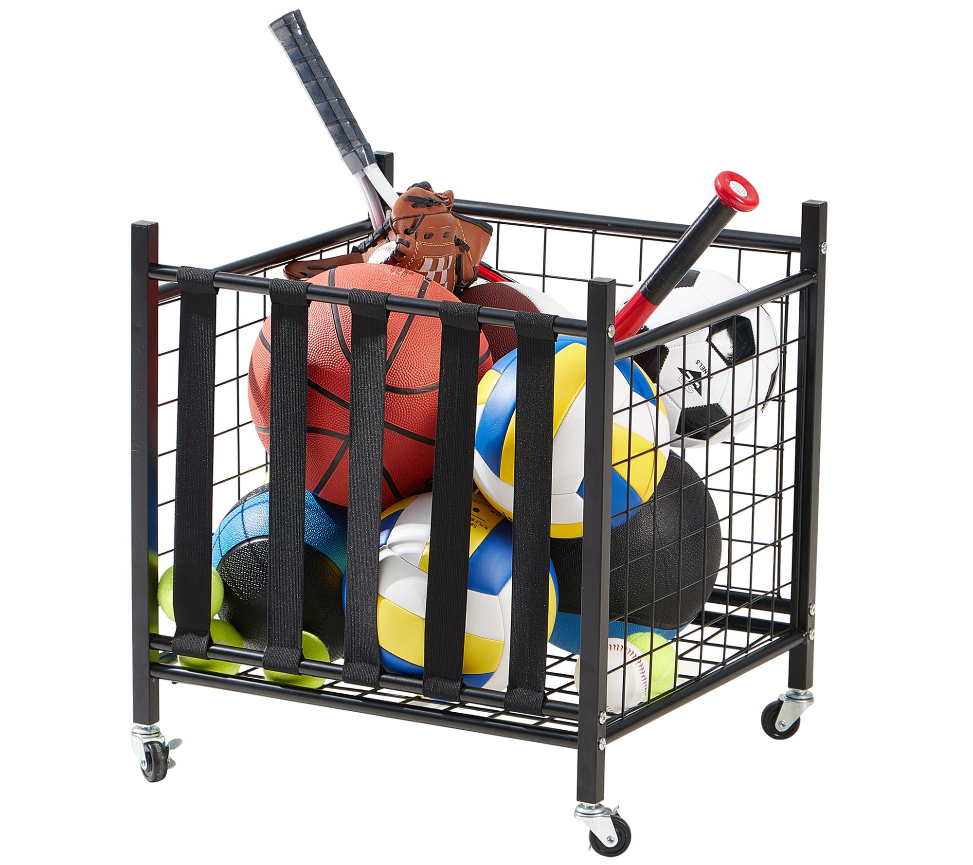 LUGO Heavy-Duty Storage Cart with Elastic Straps and Wheels