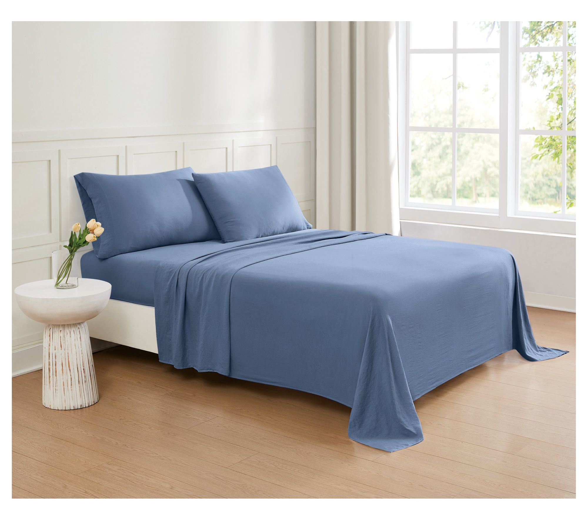 Truly Soft Garment Wash Solid Split King 5pc Sheet Set