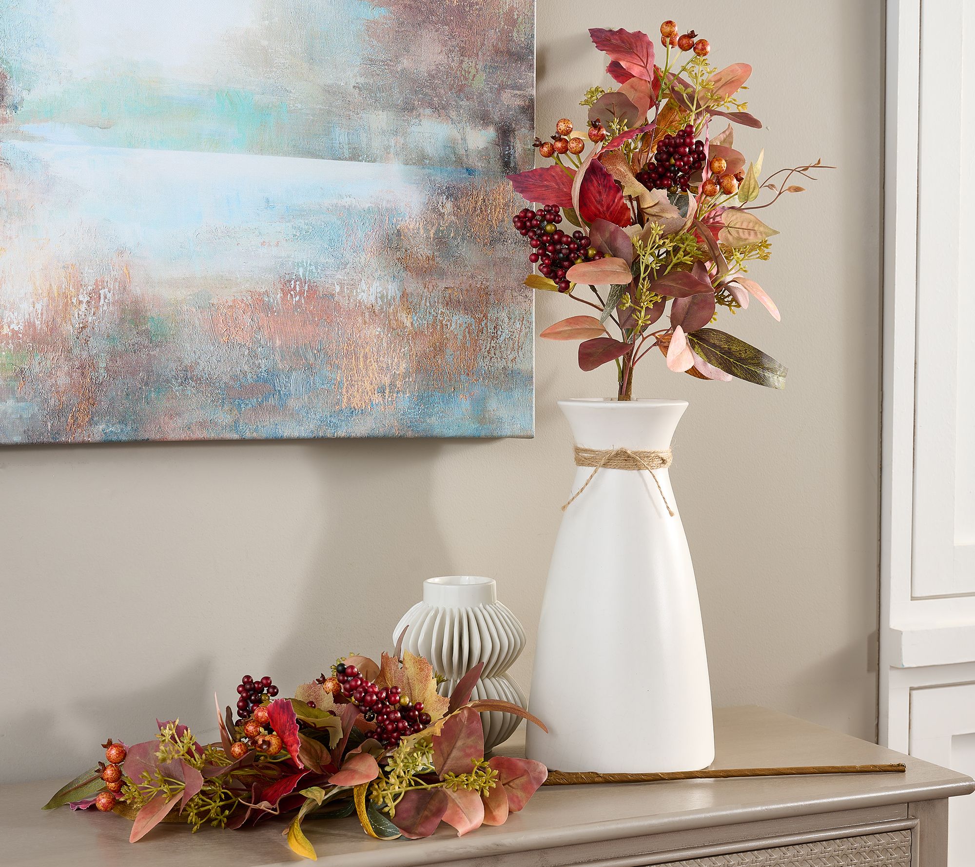 Set of 2 Harvest Leaf and Berry Sprays by Valerie