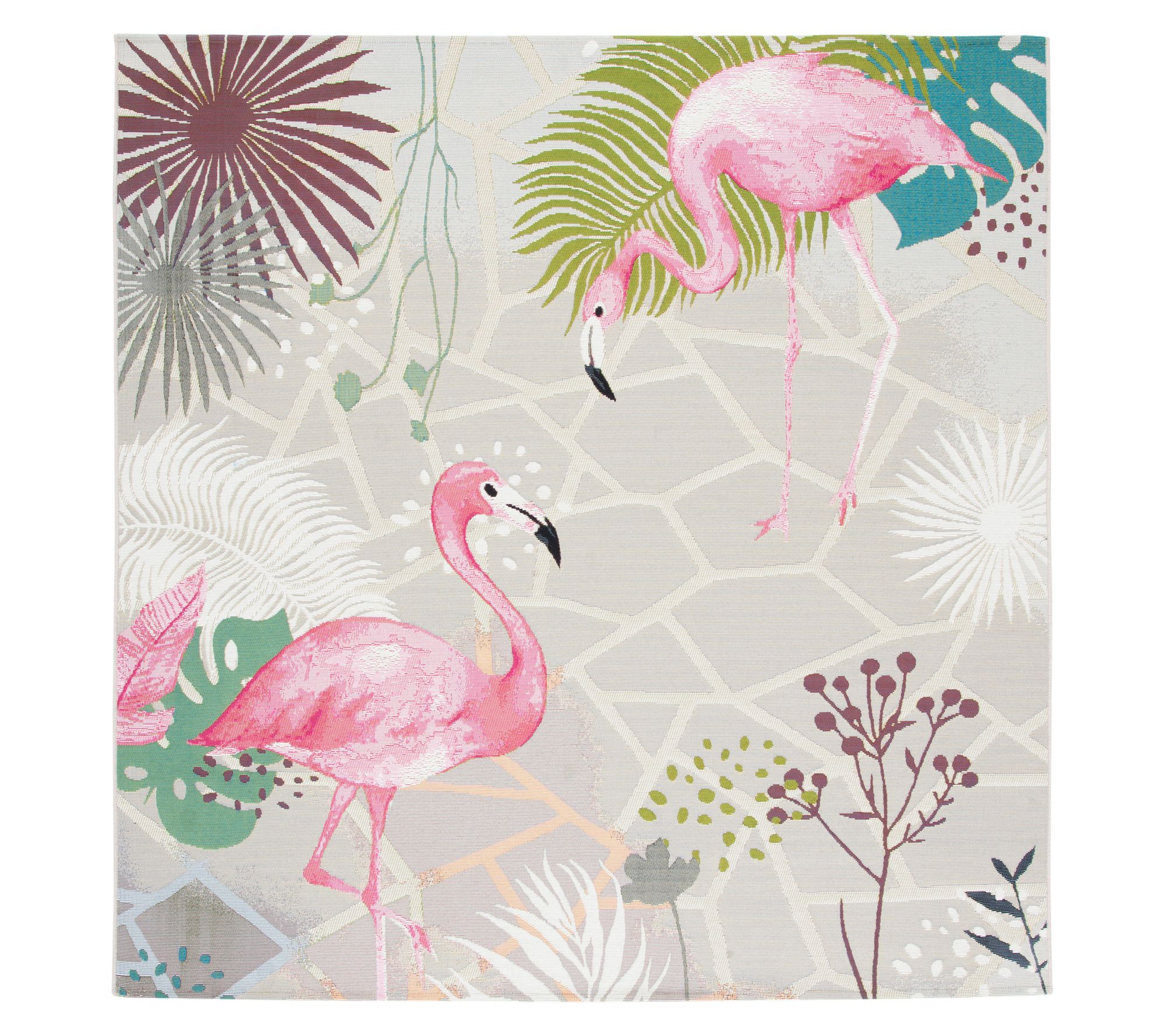 Safavieh Barbados Flamingo Bay 5'-3" x 5'-3" Round Rug