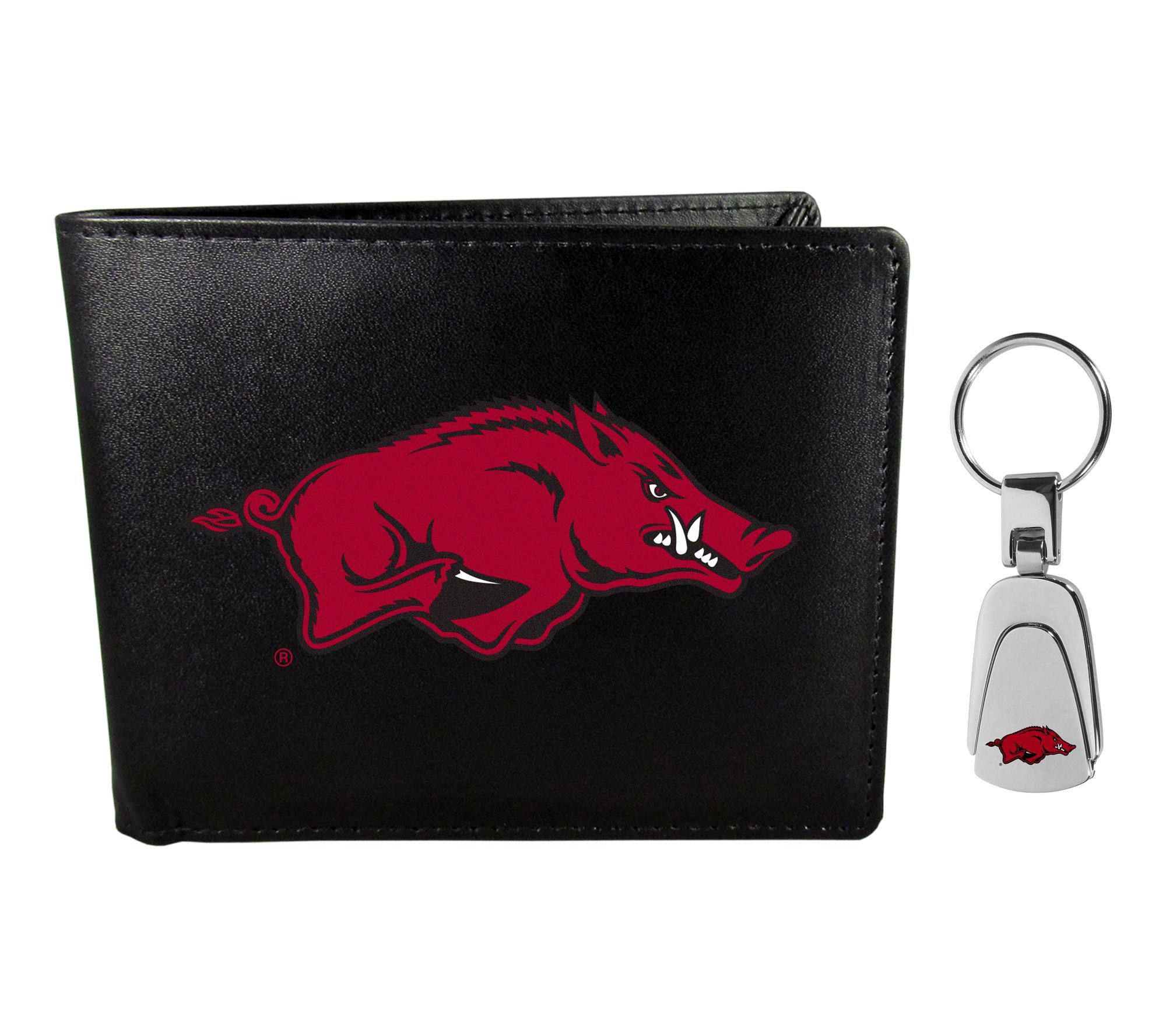 Siskiyou Sports NCAA College Bi-fold Wallet &Steel Key Chain