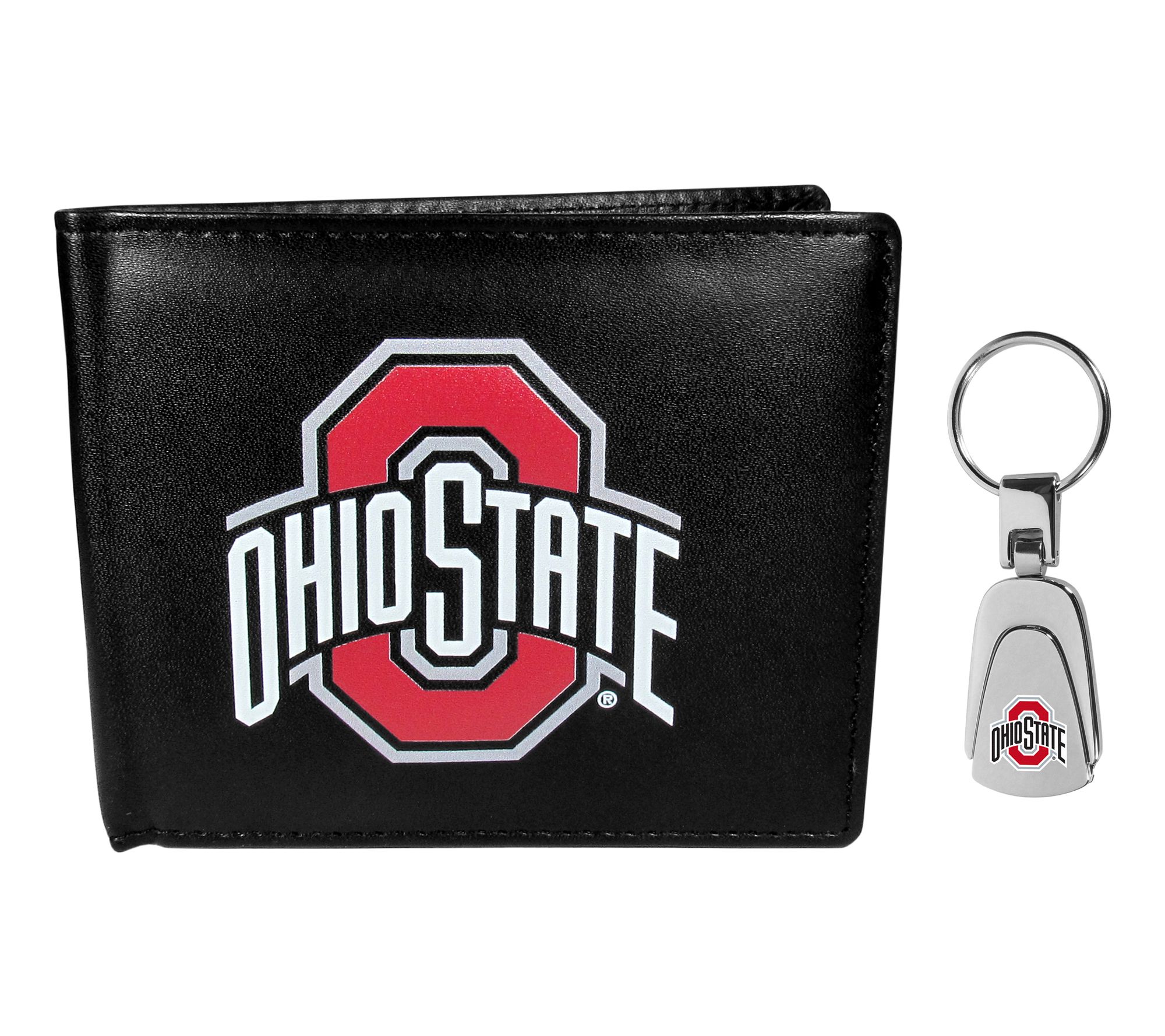 Siskiyou Sports NCAA College Bi-fold Wallet &Steel Key Chain