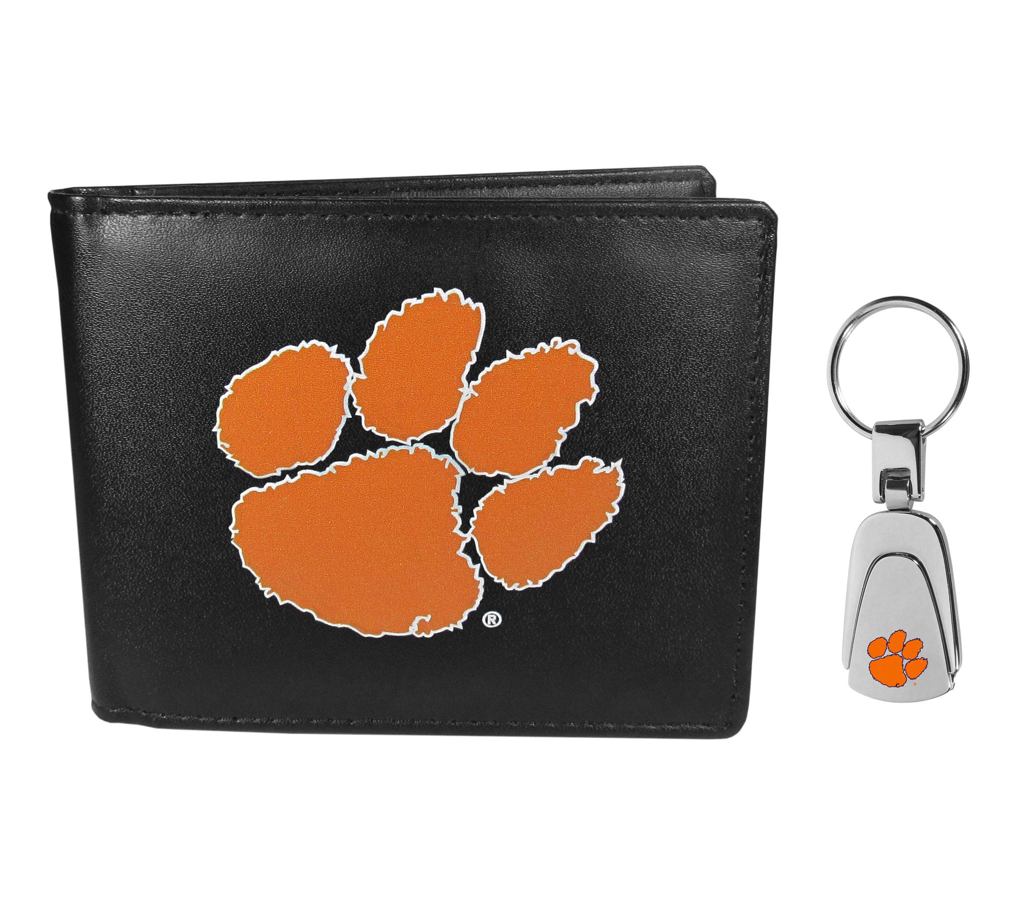 Siskiyou Sports NCAA College Bi-fold Wallet &Steel Key Chain