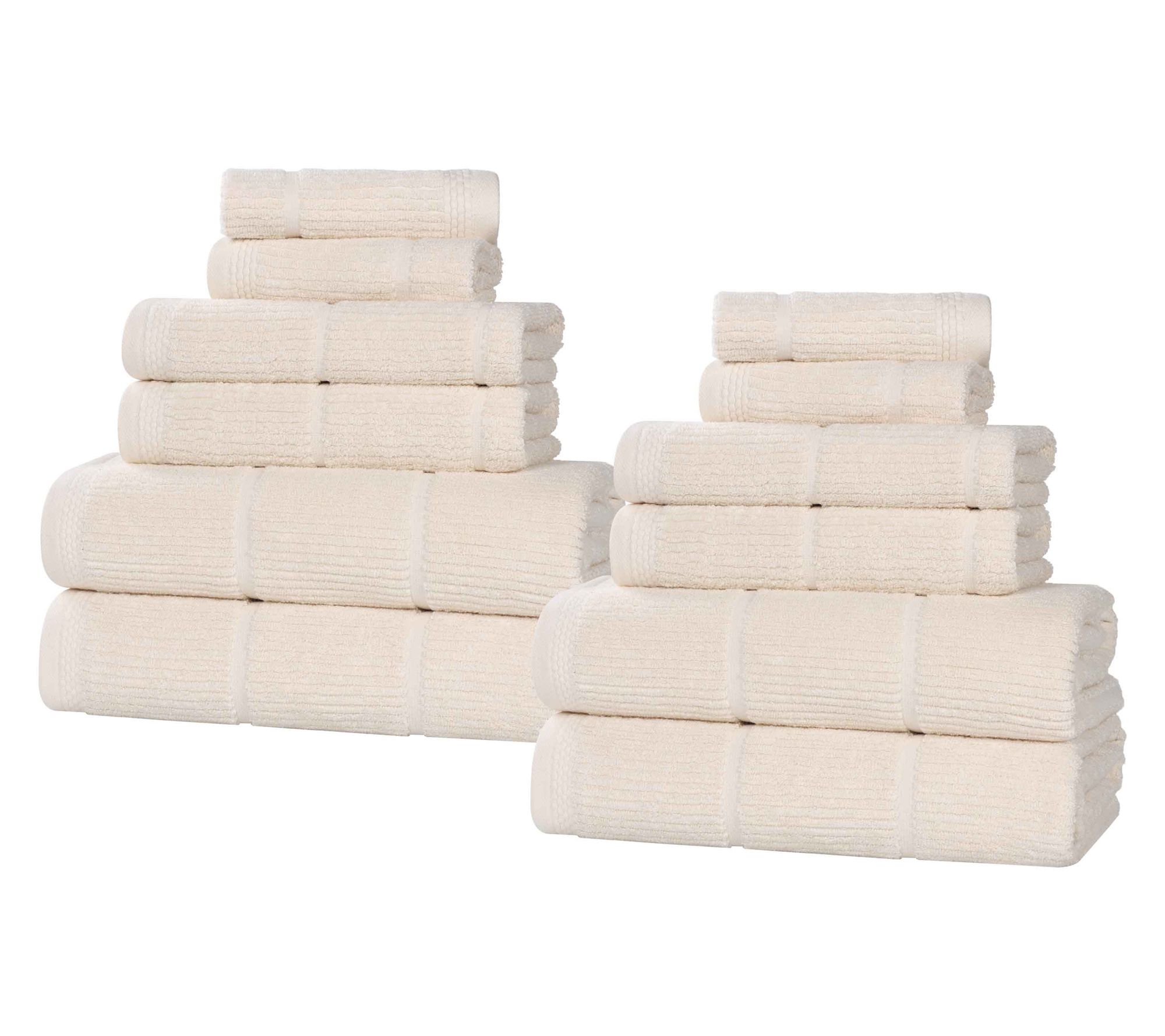 Superior Milo Cotton Blend Solid 12-Piece TowelSet