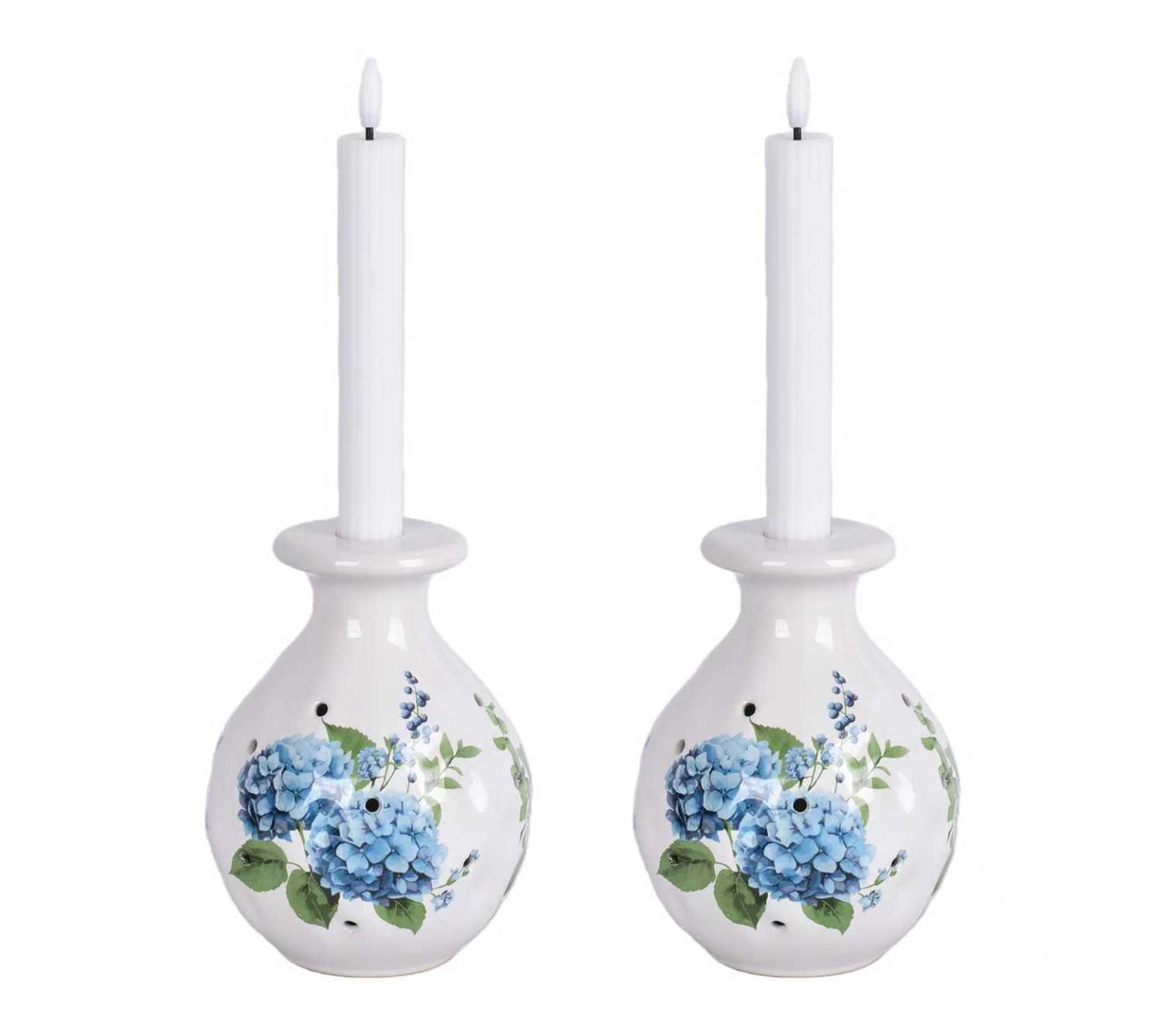 Temp-tations Seasonal Set of 2 Taper Candle Holders