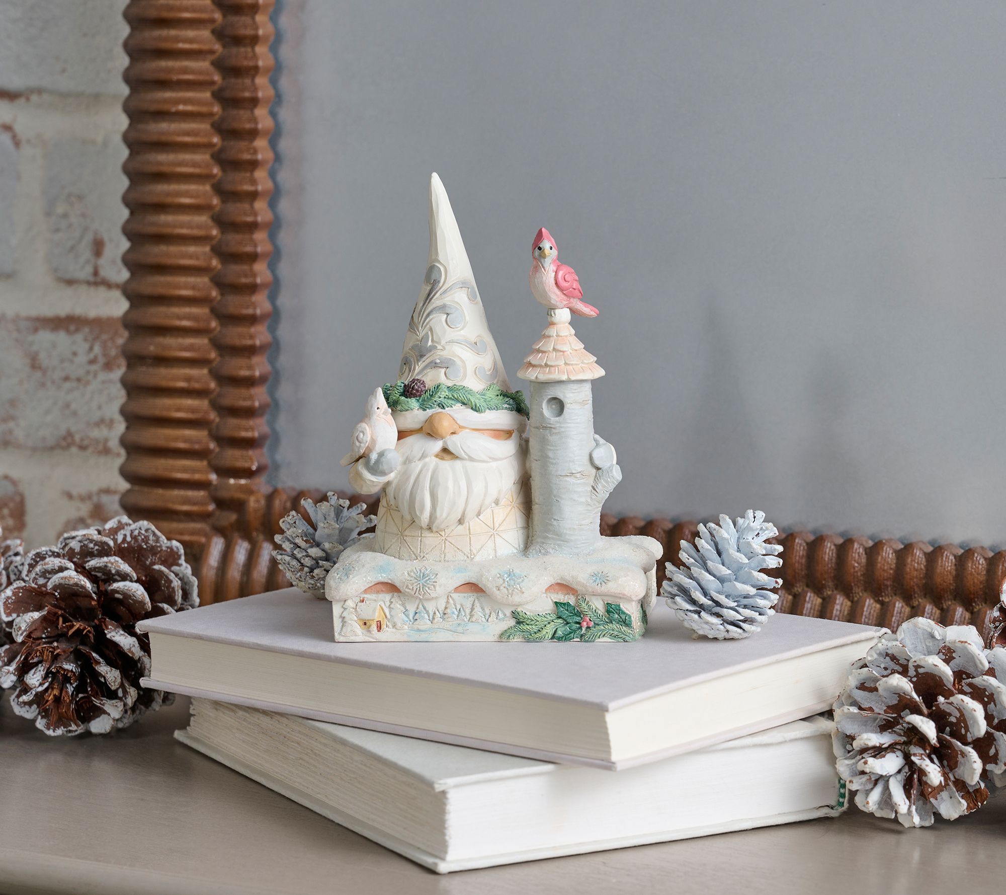 "As Is" Jim Shore Heartwood Creek 6" Gnome with Bird House