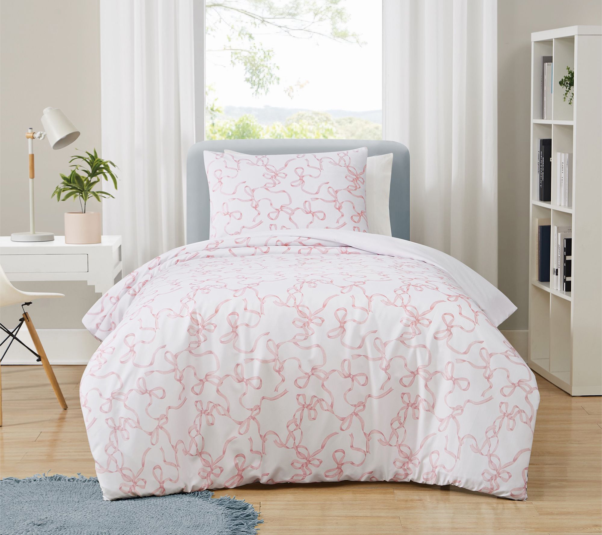 Truly Soft Printed Bow 2 Piece Twin XL Duvet Set