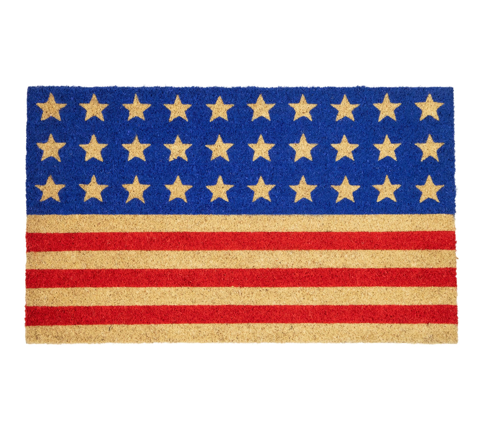 Northlight Americana Stripes Stars Coir Doormat18"x 30"