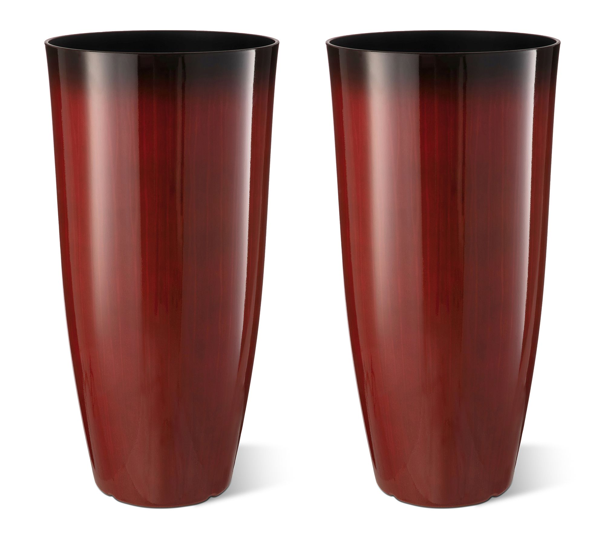 Glitzhome 30"H S/2 Oversized Gradient Faux TallPlastic Plante