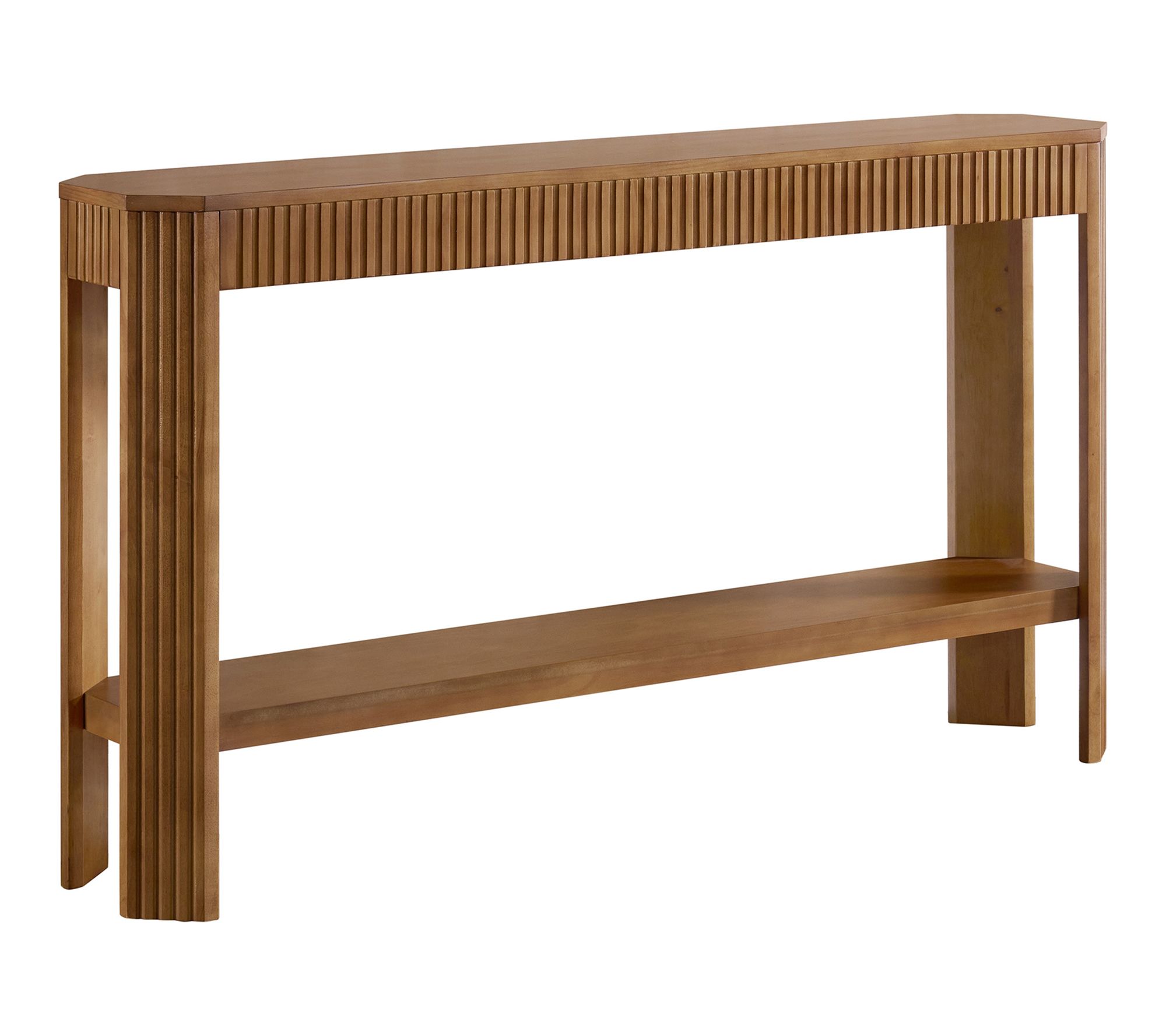 Alaterre Furniture 56" Fluted Console EntrywayTable w/ Shelf