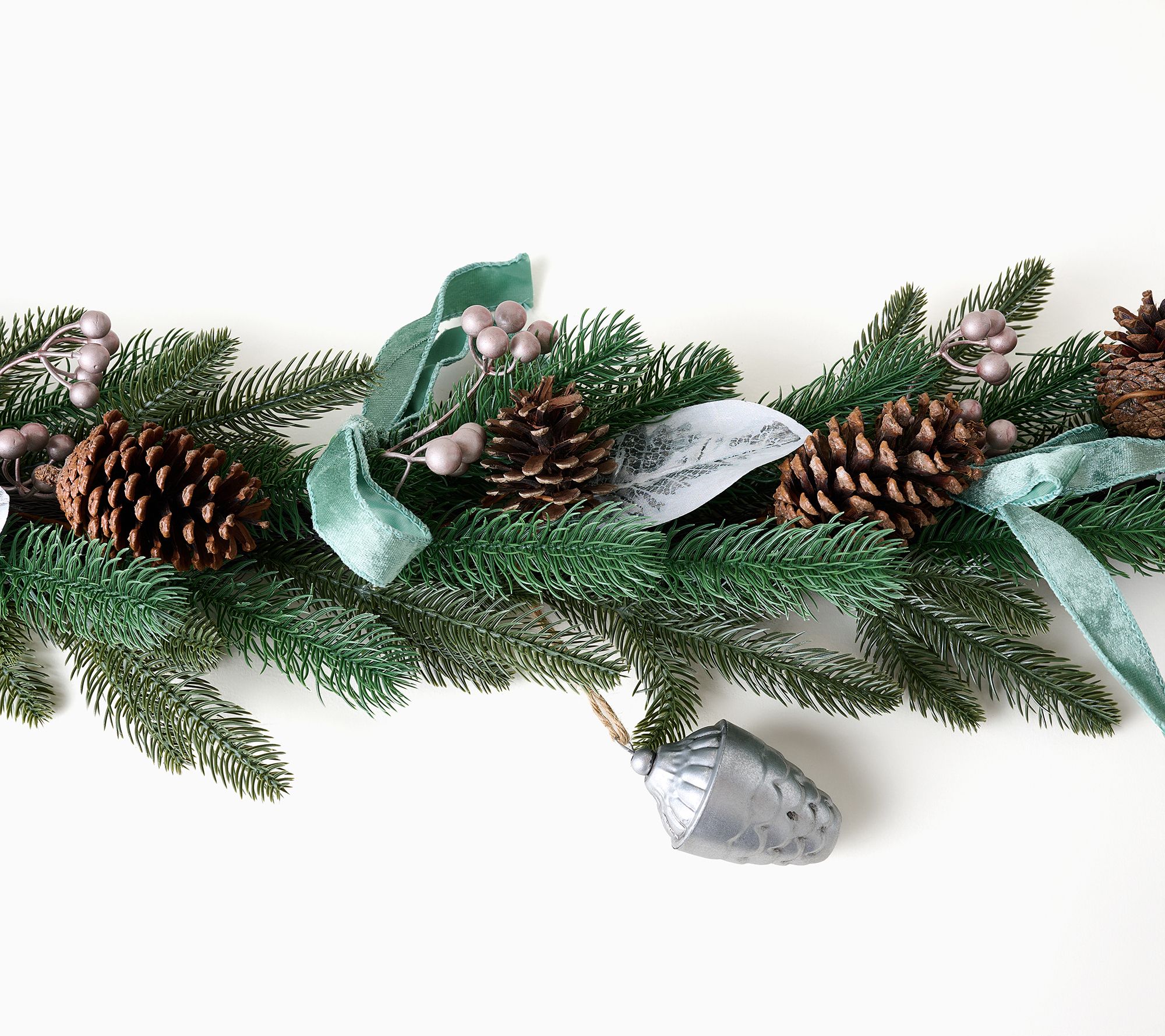 Home Reflections 72" Pine Needle Garland with Bells