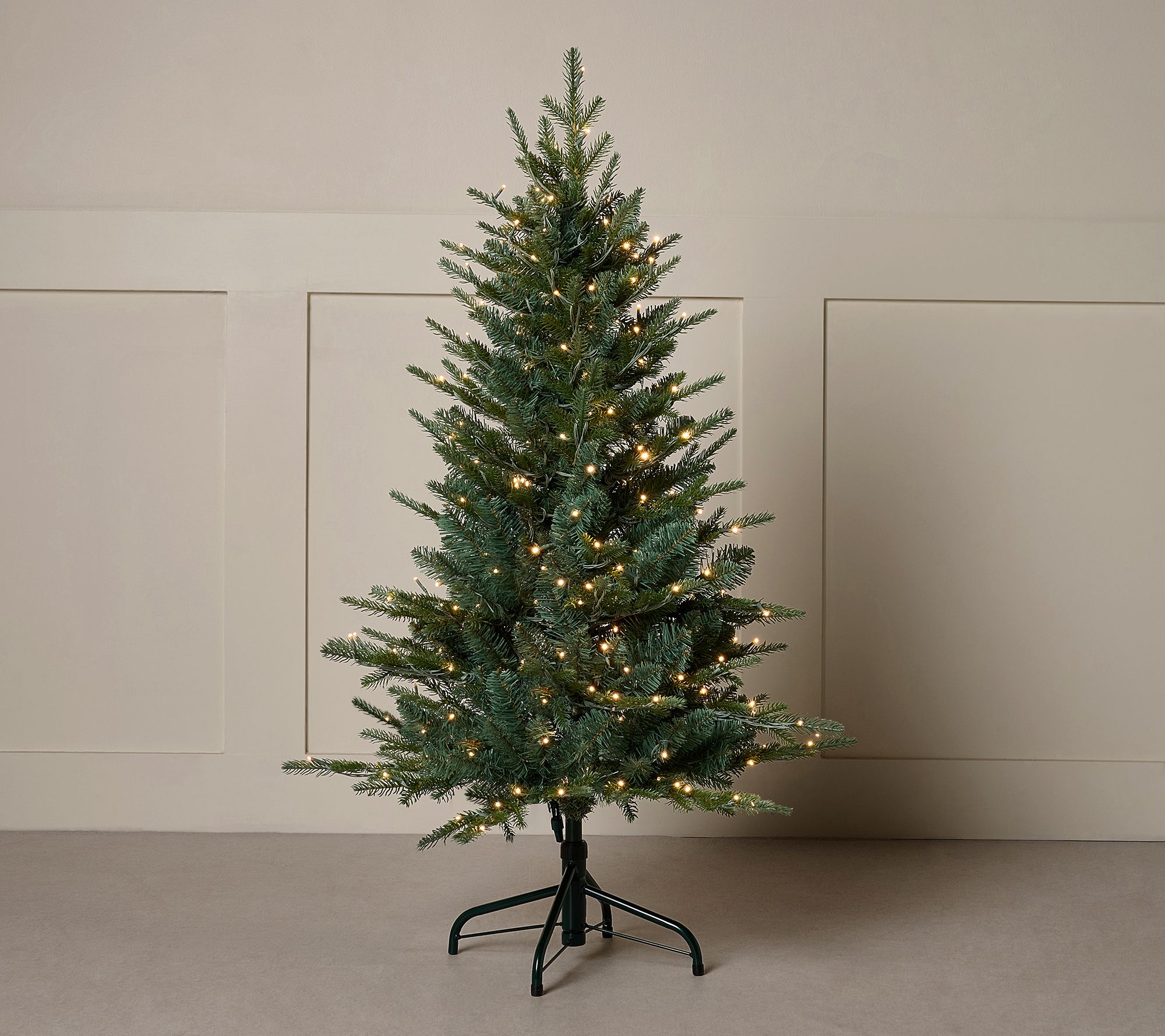 Bethlehem Lights 4' Overlit Slim Christmas Tree w/ 3-in-1 LEDs