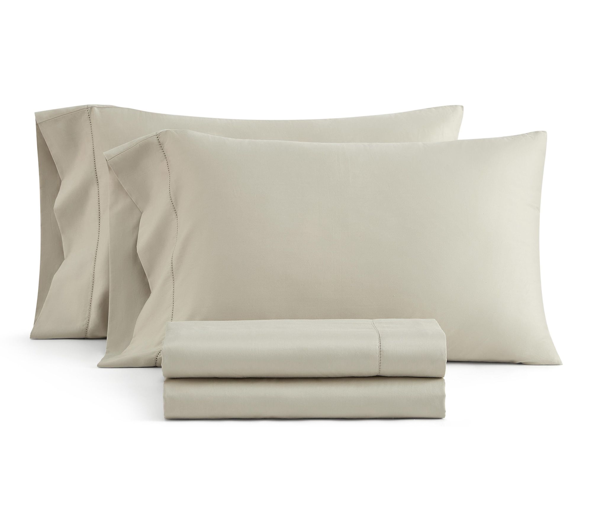 Martha Stewart Classic Elegance Gray Cotton King Sheet Set
