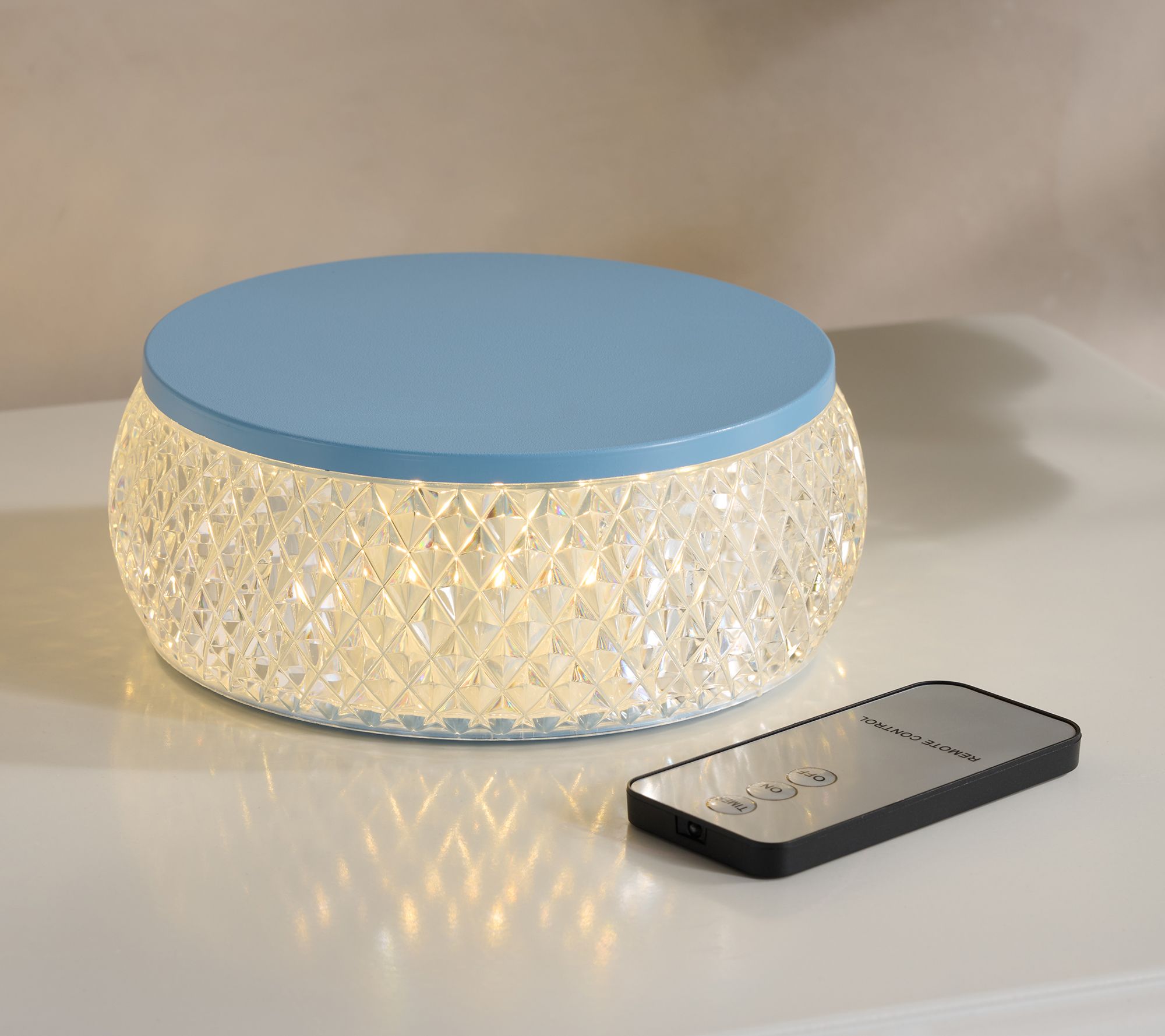 "As Is" 6" Illuminated Indoor/Outdoor Faceted Riser with Remote