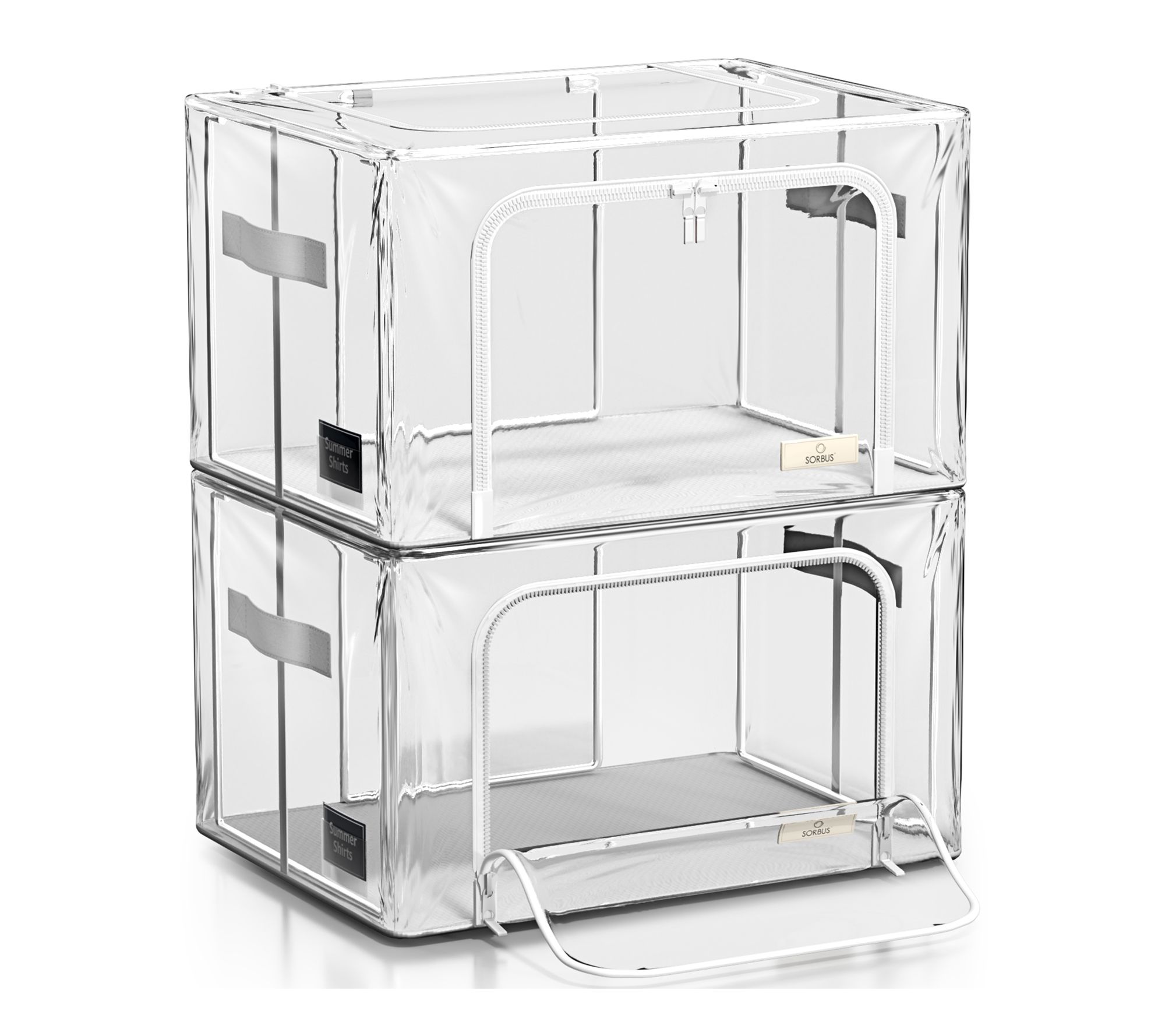 Sorbus Foldable Storage Bags with Handles - Medium, 2 PK