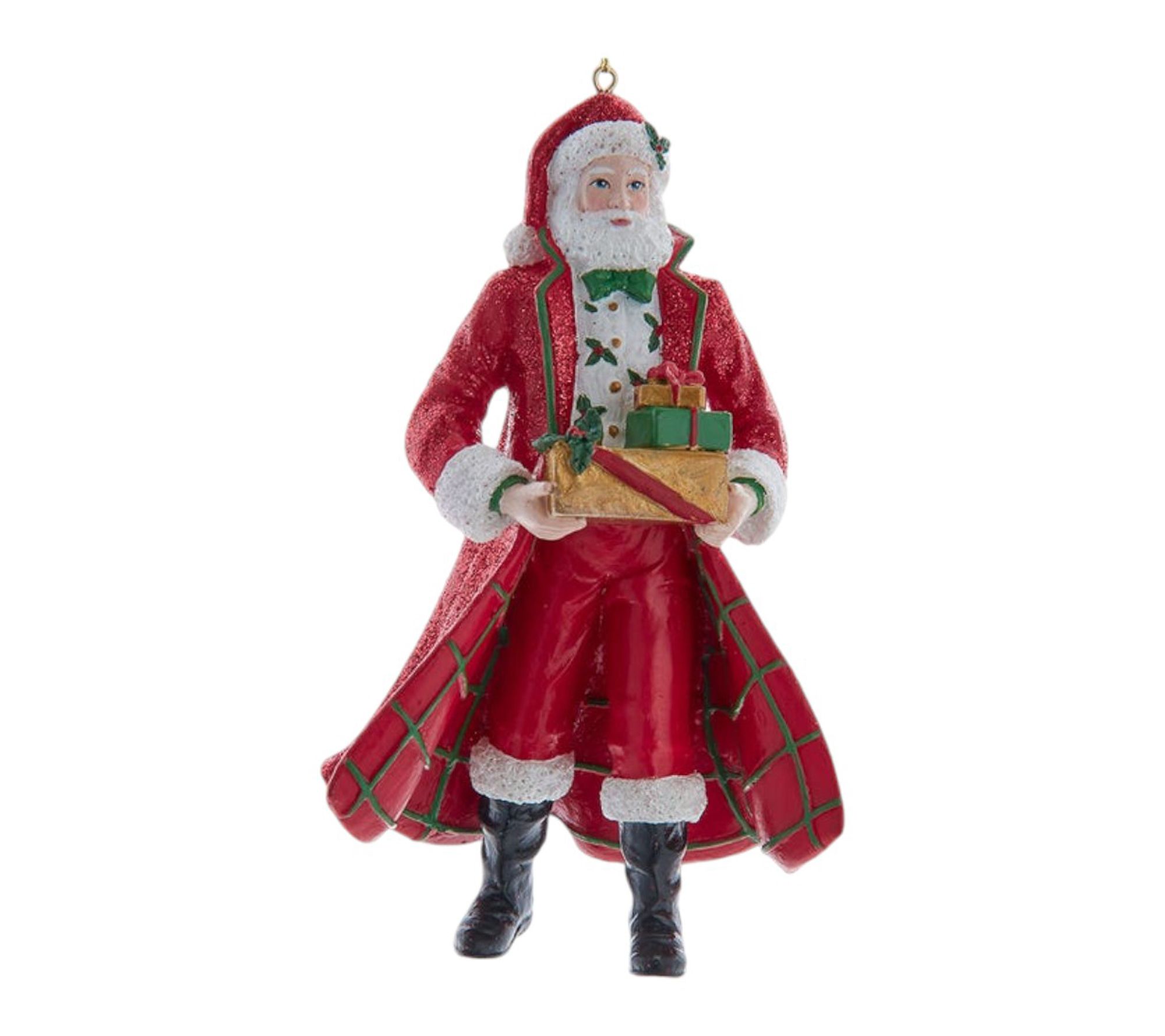 RC Home Decor -4.75" Fancy Santa Ornament Resin Christmas Decor