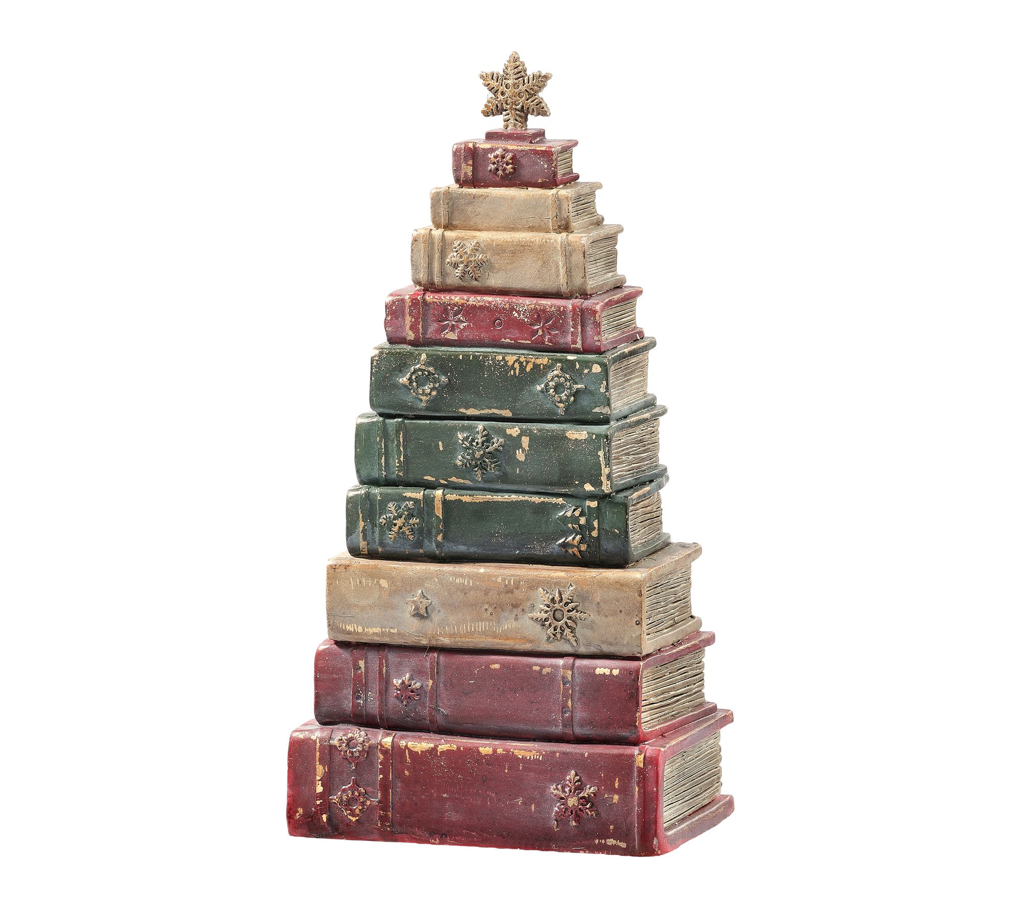 12.5" Resin Stacked Vintage Books by Valerie