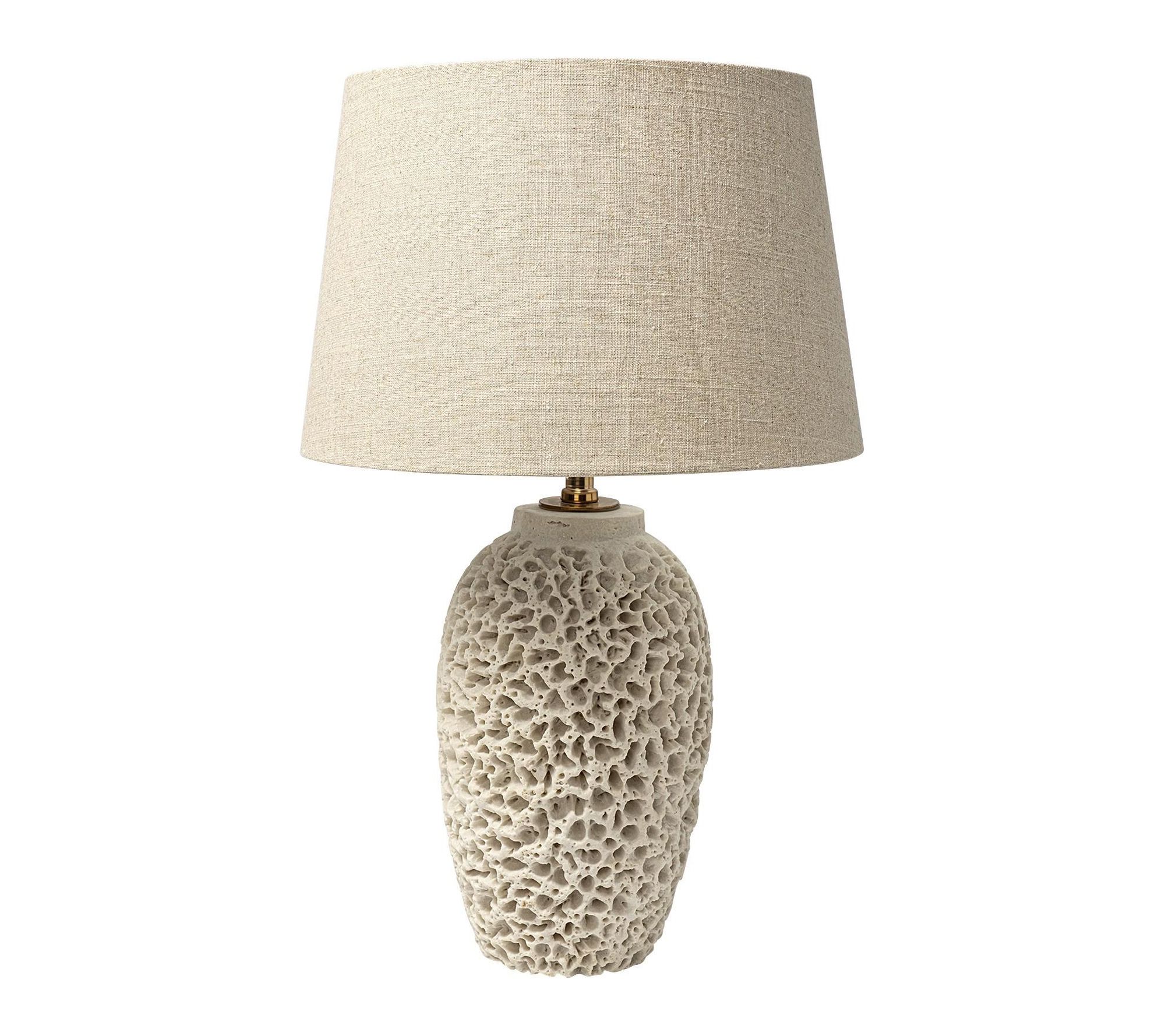 HomeRoots 26" Beige Faux Coral Table Lamp with Empire Shade