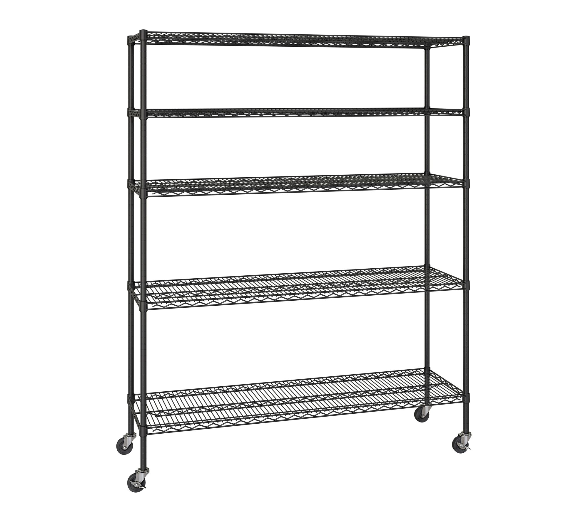 Seville Classics 5 Tier Wire Shelving, 60" W x 18" D X 75" H
