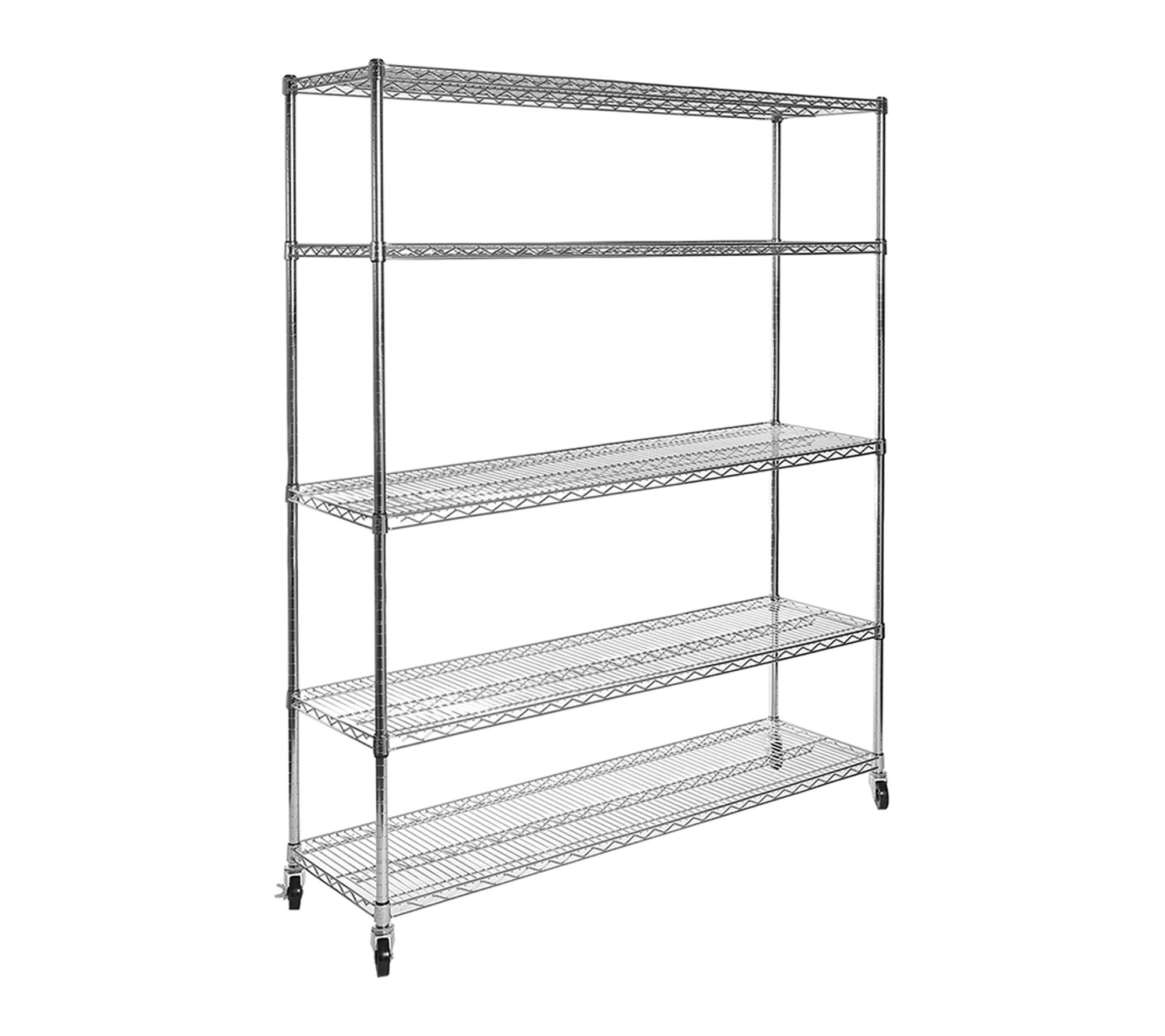 Seville Classics 5 Tier Wire Shelving, 60" W x 18" D X 75" H