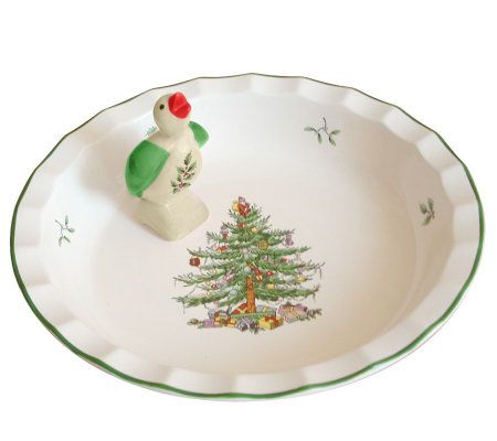 Spode Christmas Tree Sculpted Pie Dish